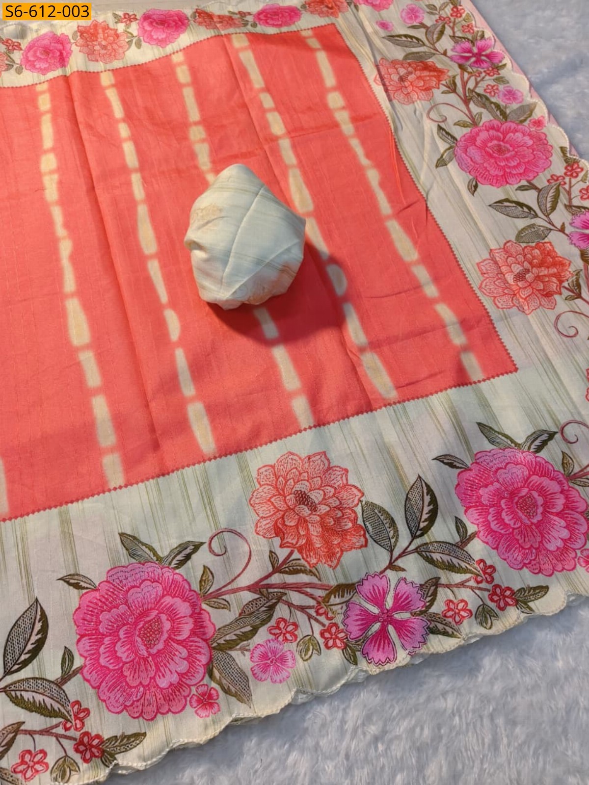 Peach Fancy tussar silk sarees