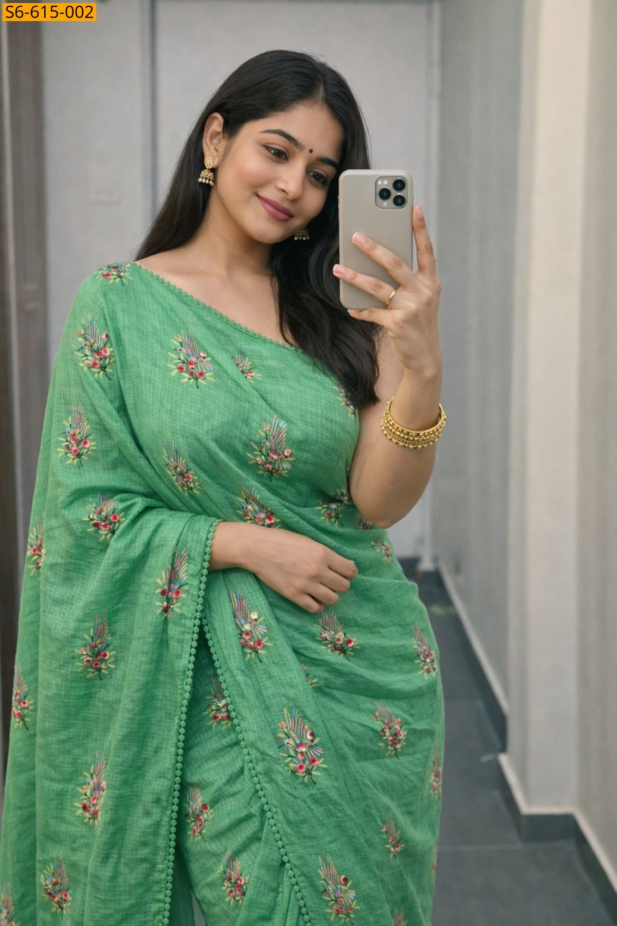 Green Soft Kota Doriya Saree