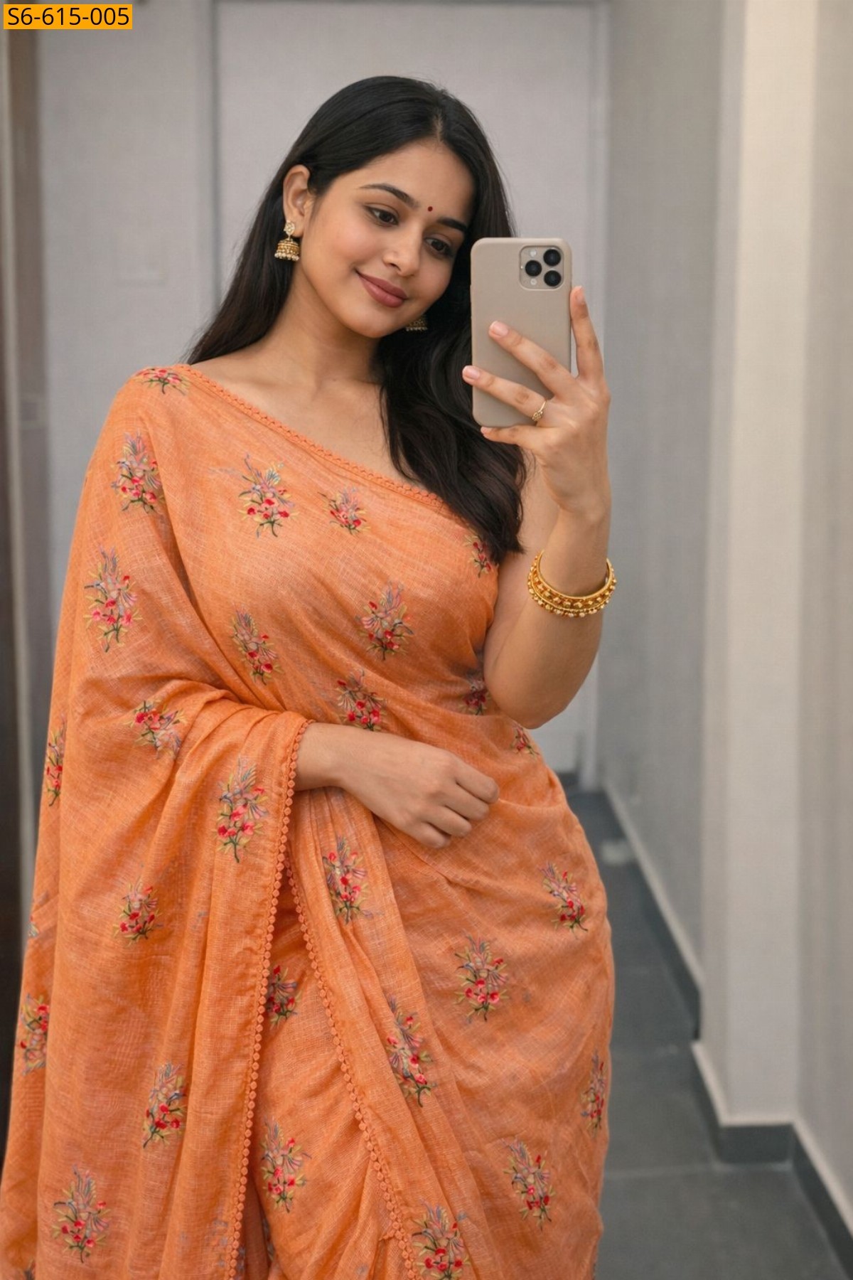 Orange Soft Kota Doriya Saree