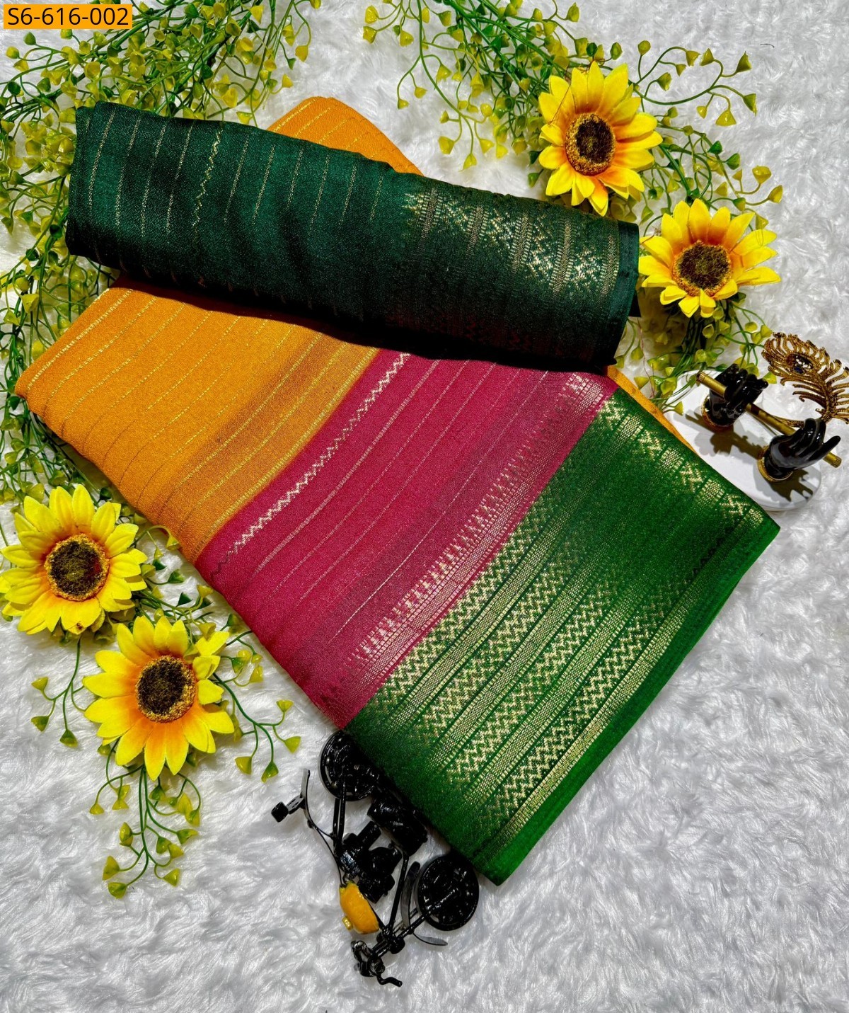 Multi Color Fancy Mysore Silk Saree