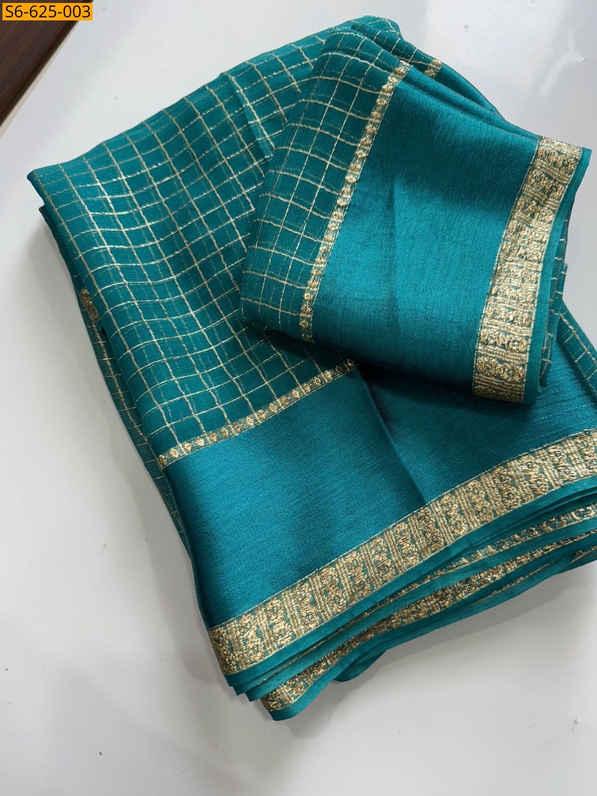 Rama green Viscose georgette saree