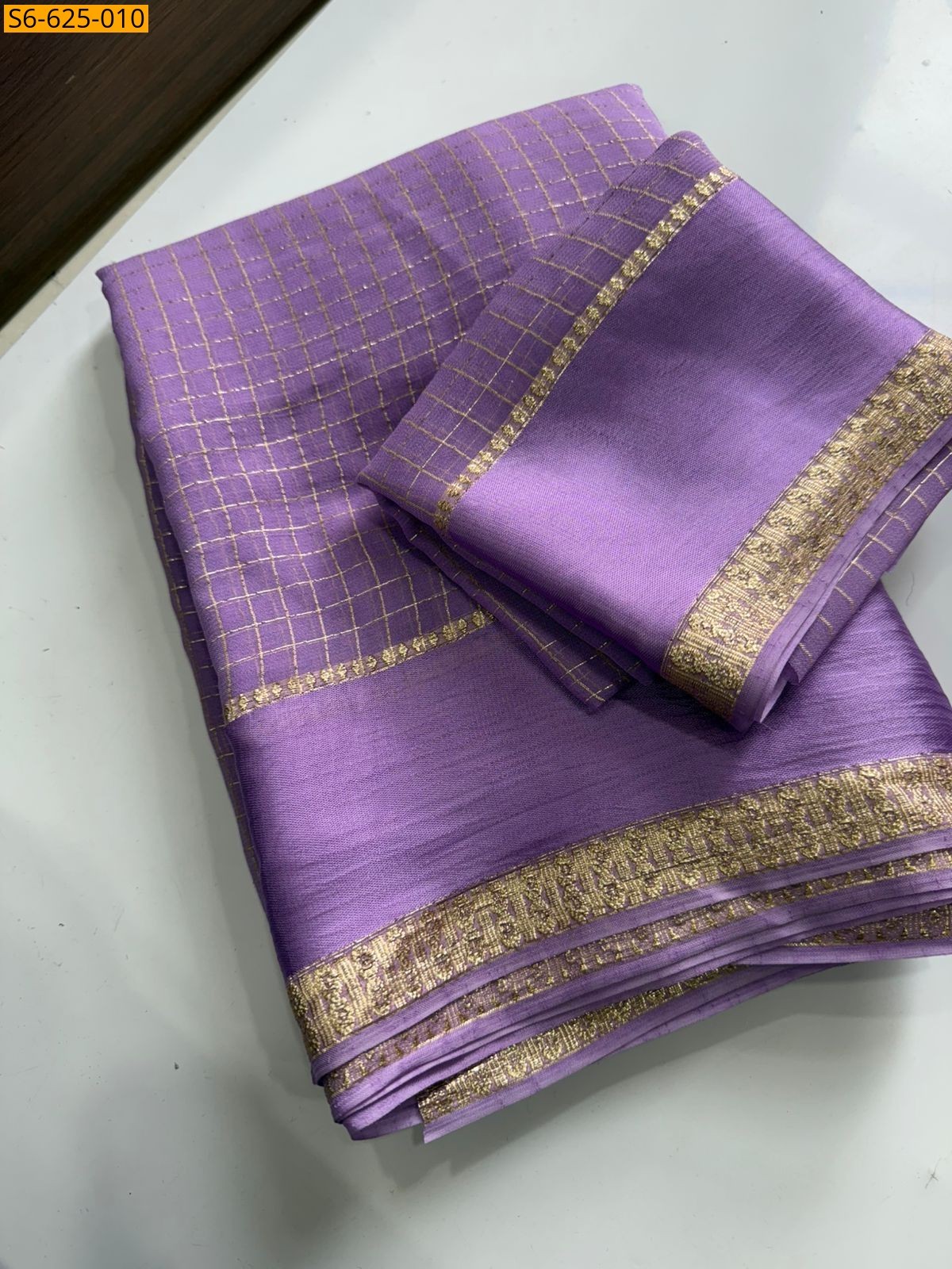 Purple Viscose georgette saree