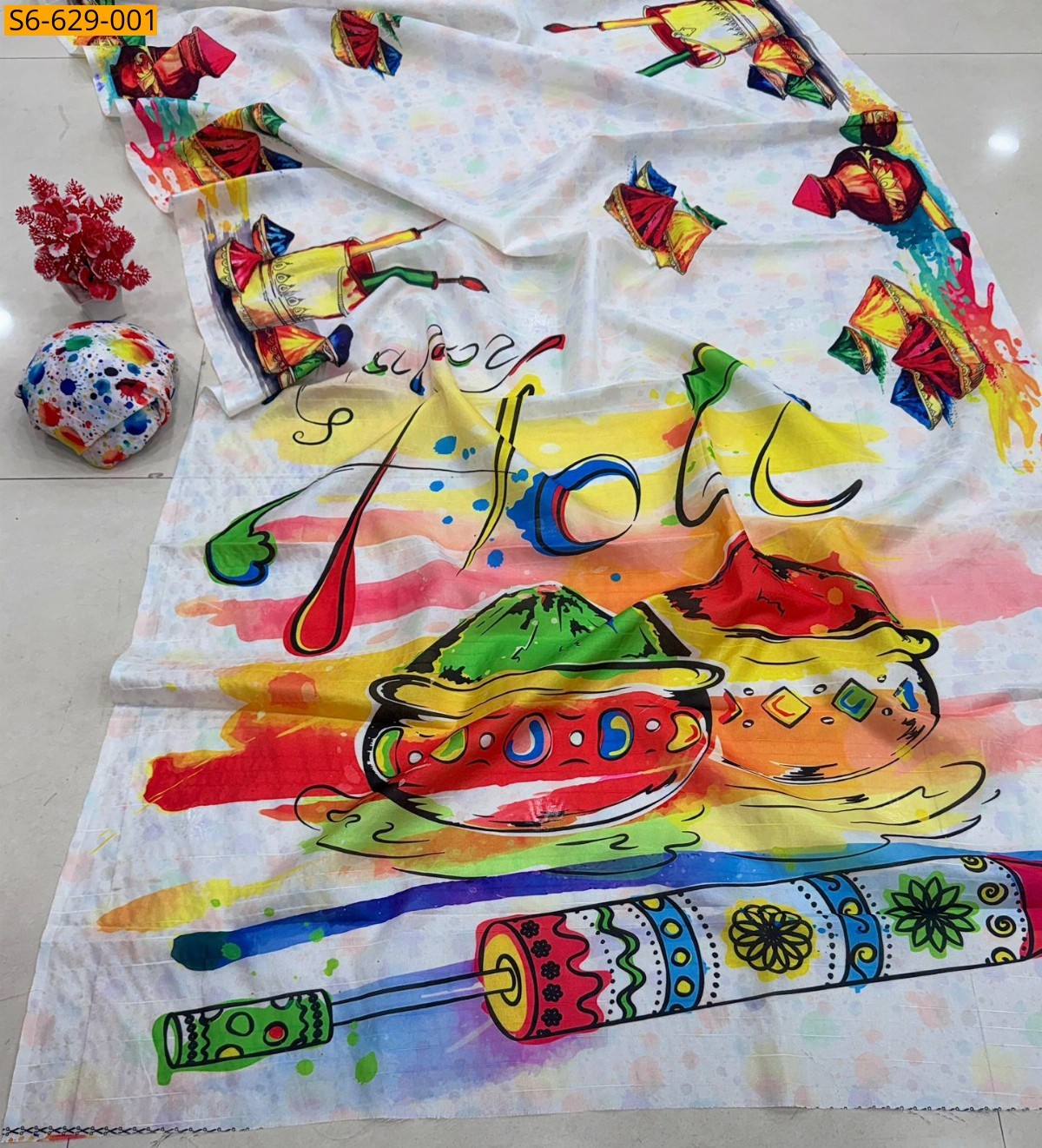 Multi color Fancy tussar silk saree