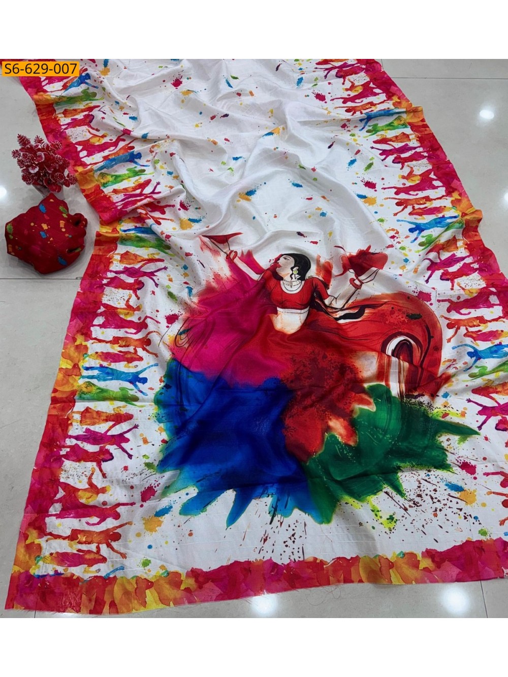 Fancy tussar silk saree