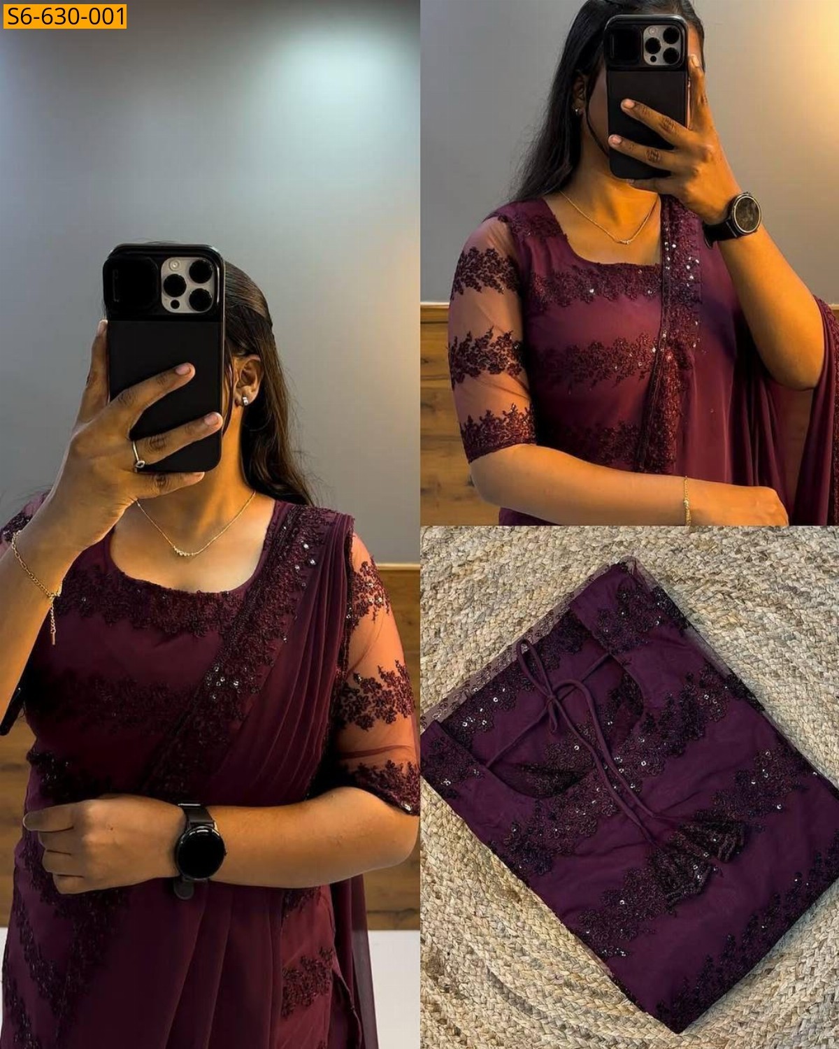 Wine Net With Sequence Work kurti