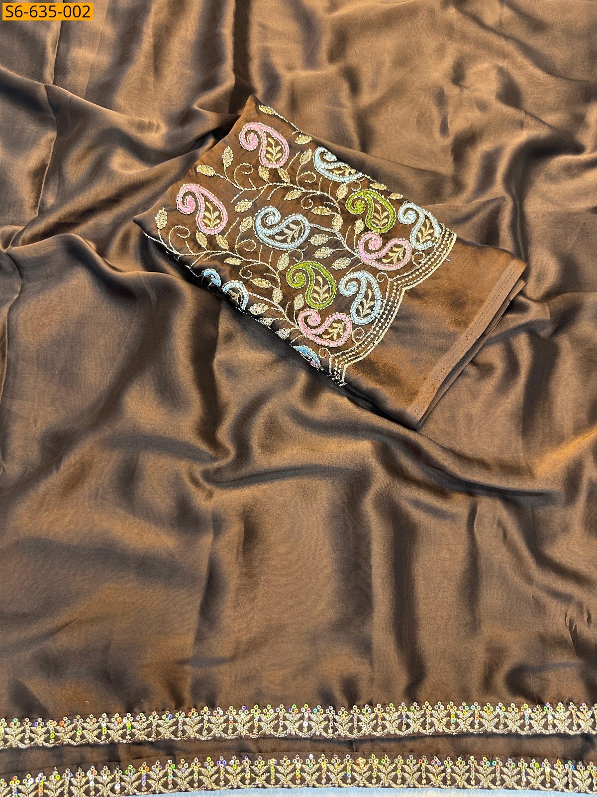 Brown Rangoli Silk Sarees