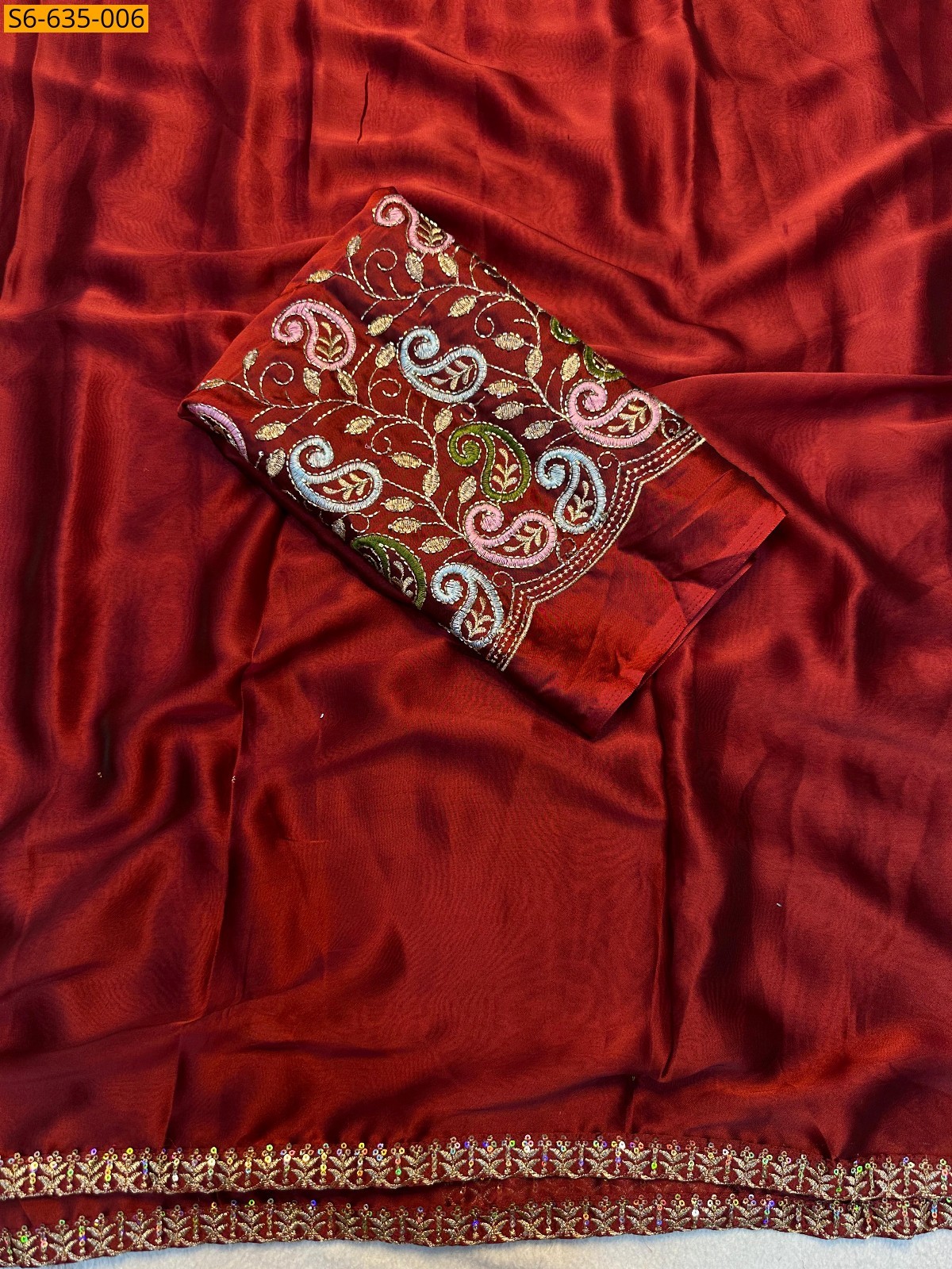 Red Rangoli Silk Sarees
