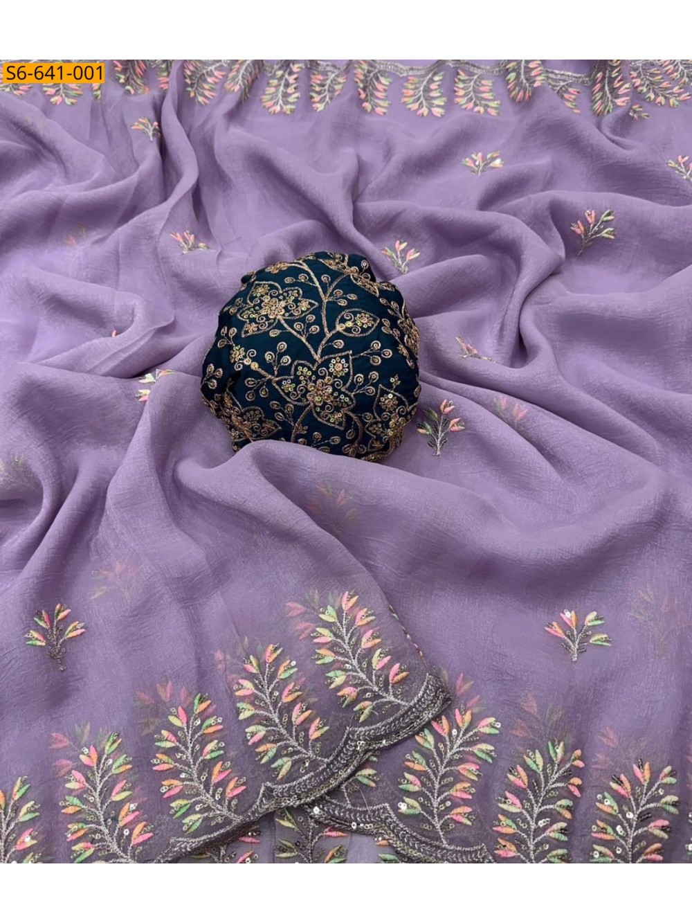 Fancy georgette silk saree