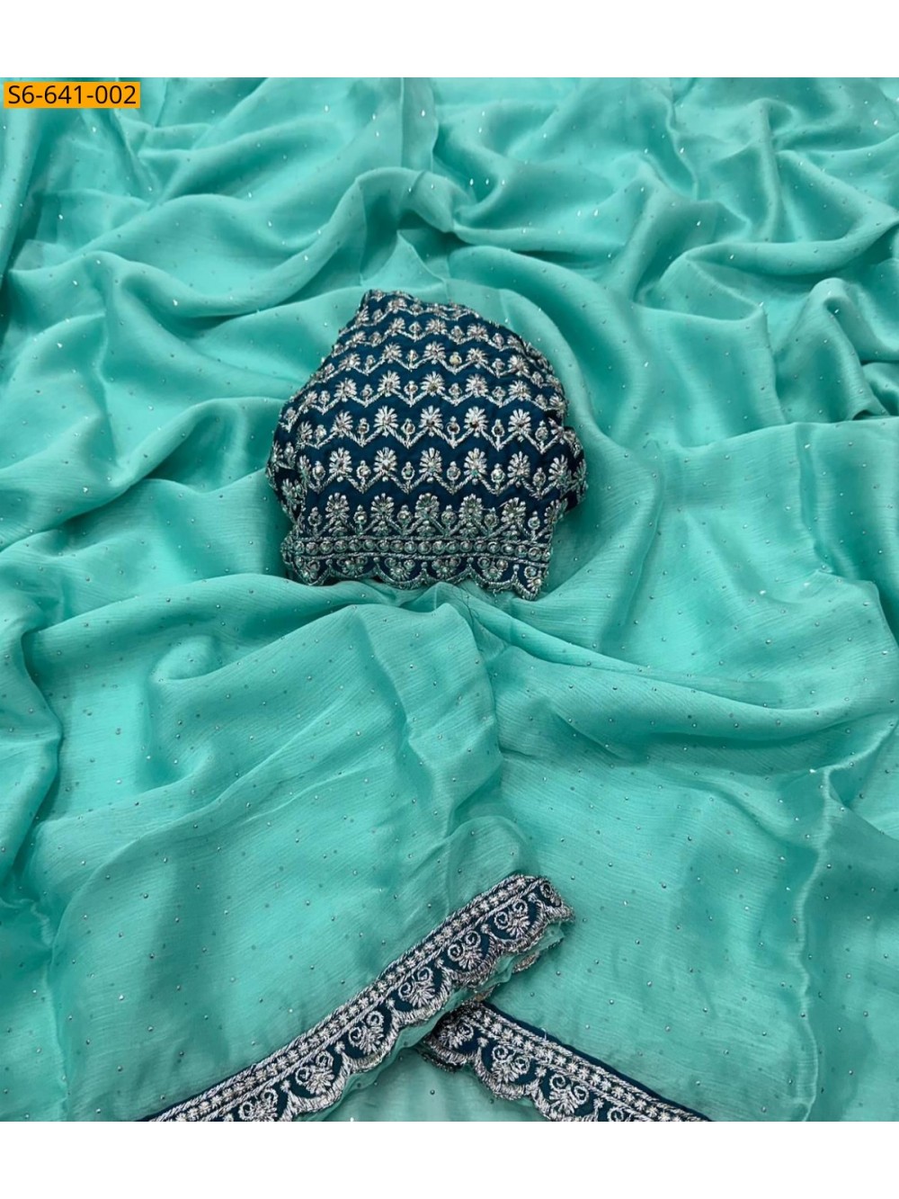 Fancy georgette silk saree