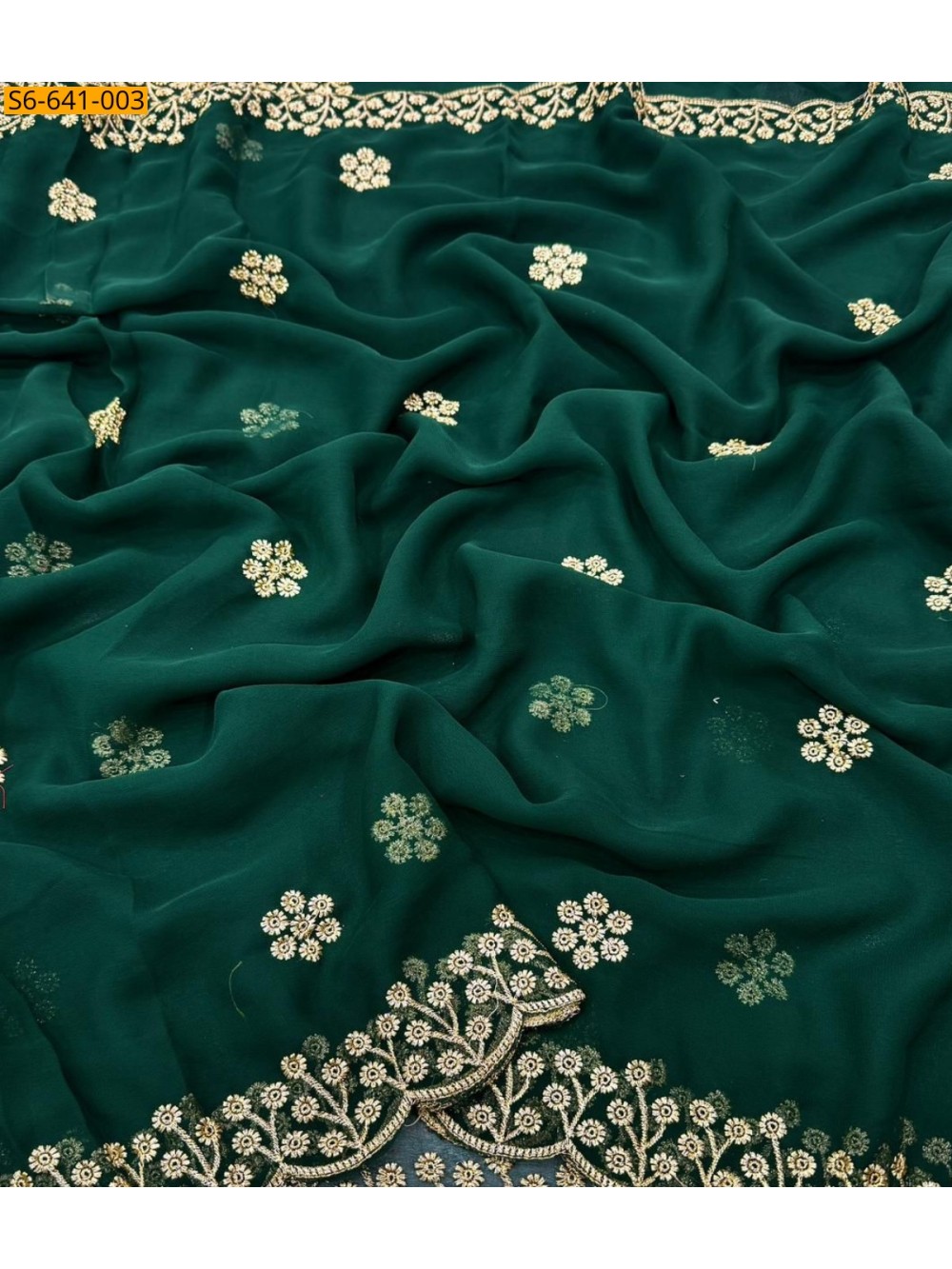 Fancy georgette silk saree