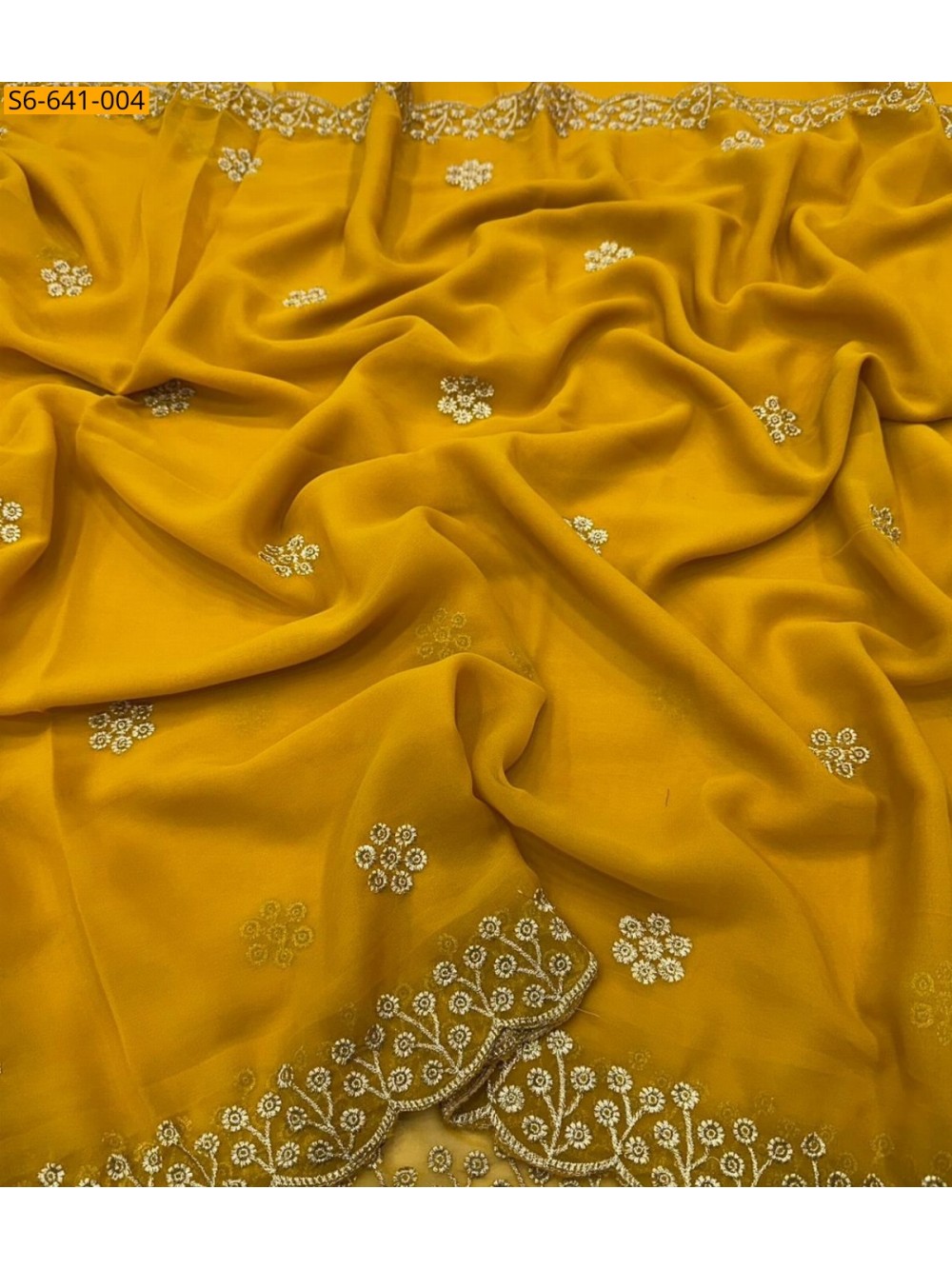 Fancy georgette silk saree