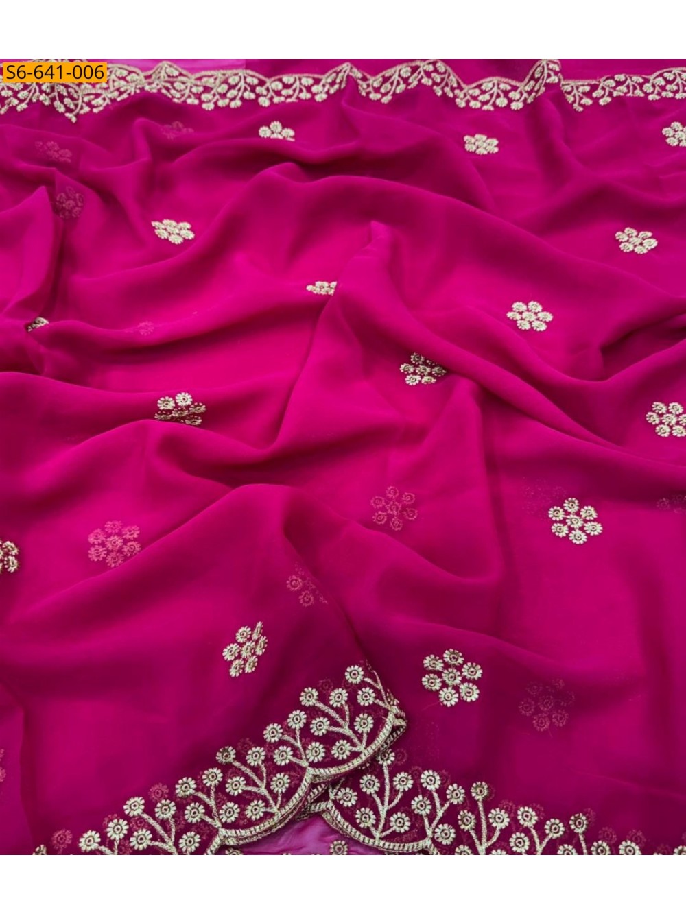 Fancy georgette silk saree
