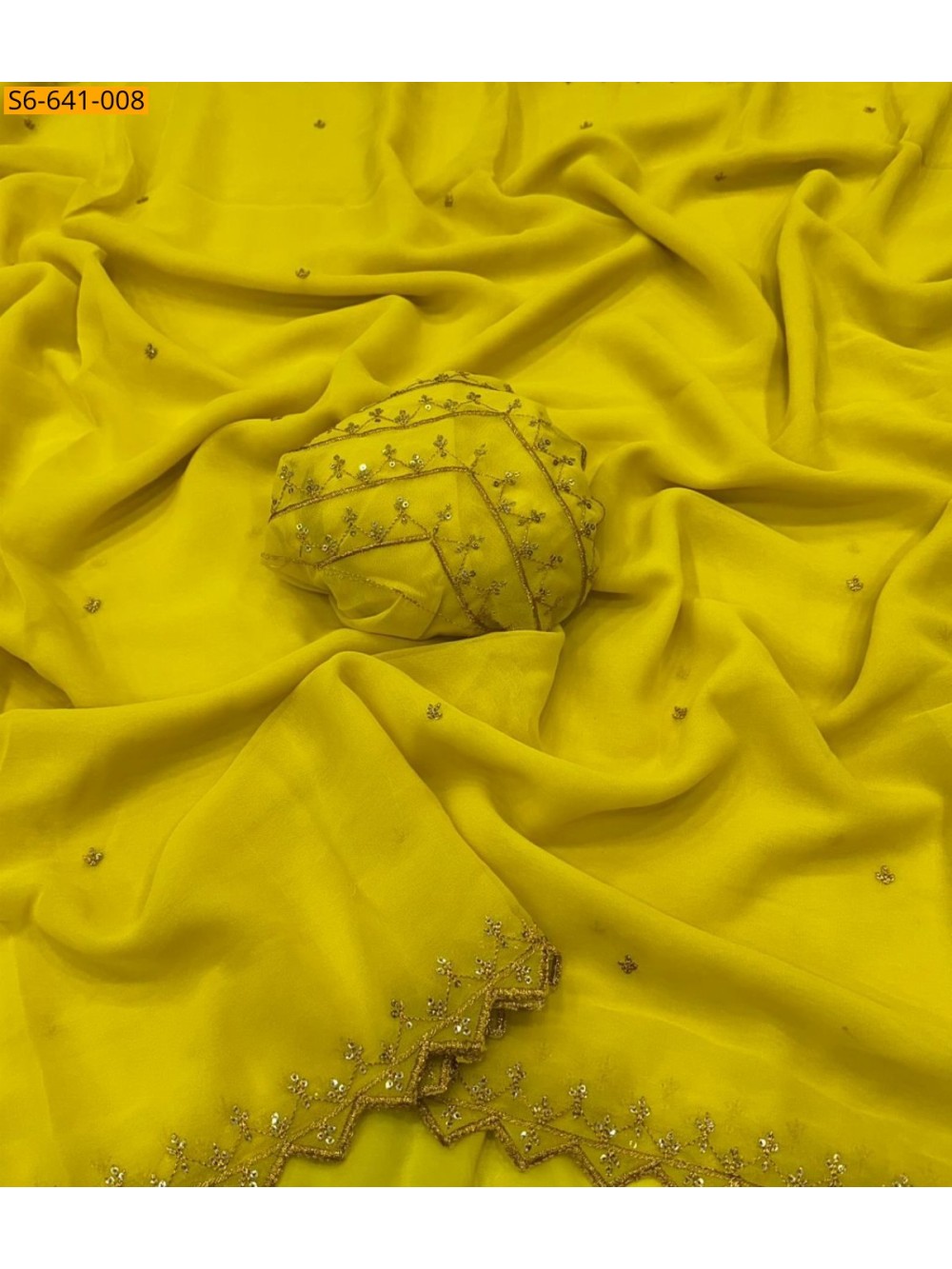 Fancy georgette silk saree