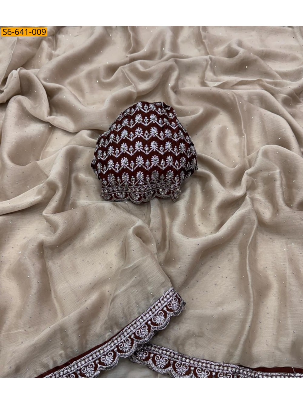 Fancy georgette silk saree