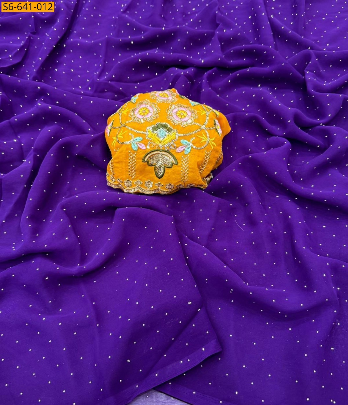 Purpl Fancy georgette silk saree