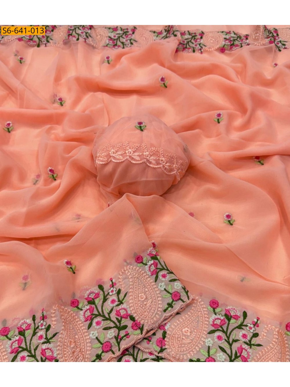 Fancy georgette silk saree