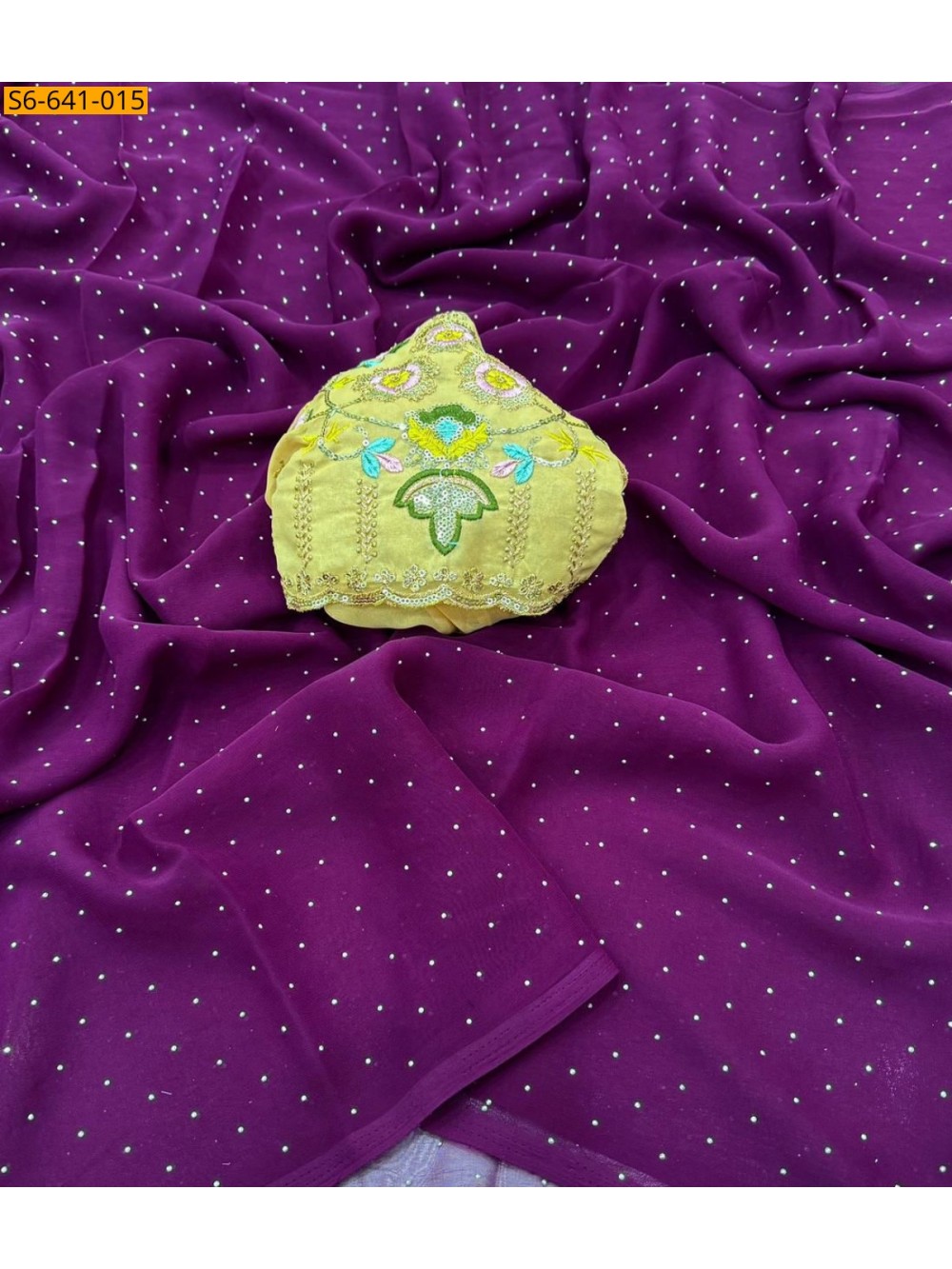 Fancy georgette silk saree