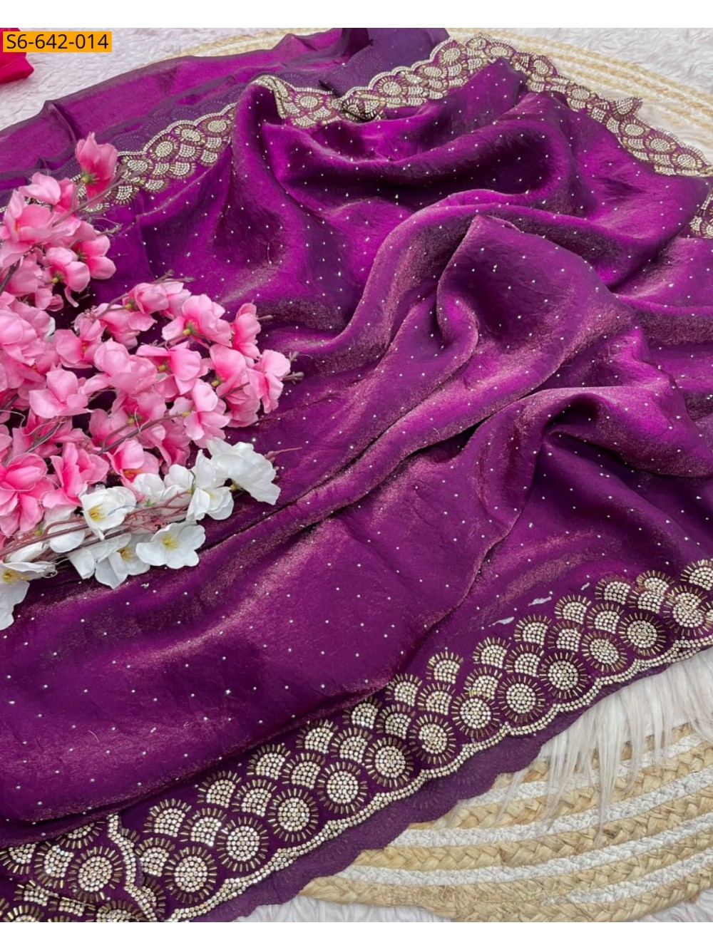 Fancy Space Soft Silk Saree