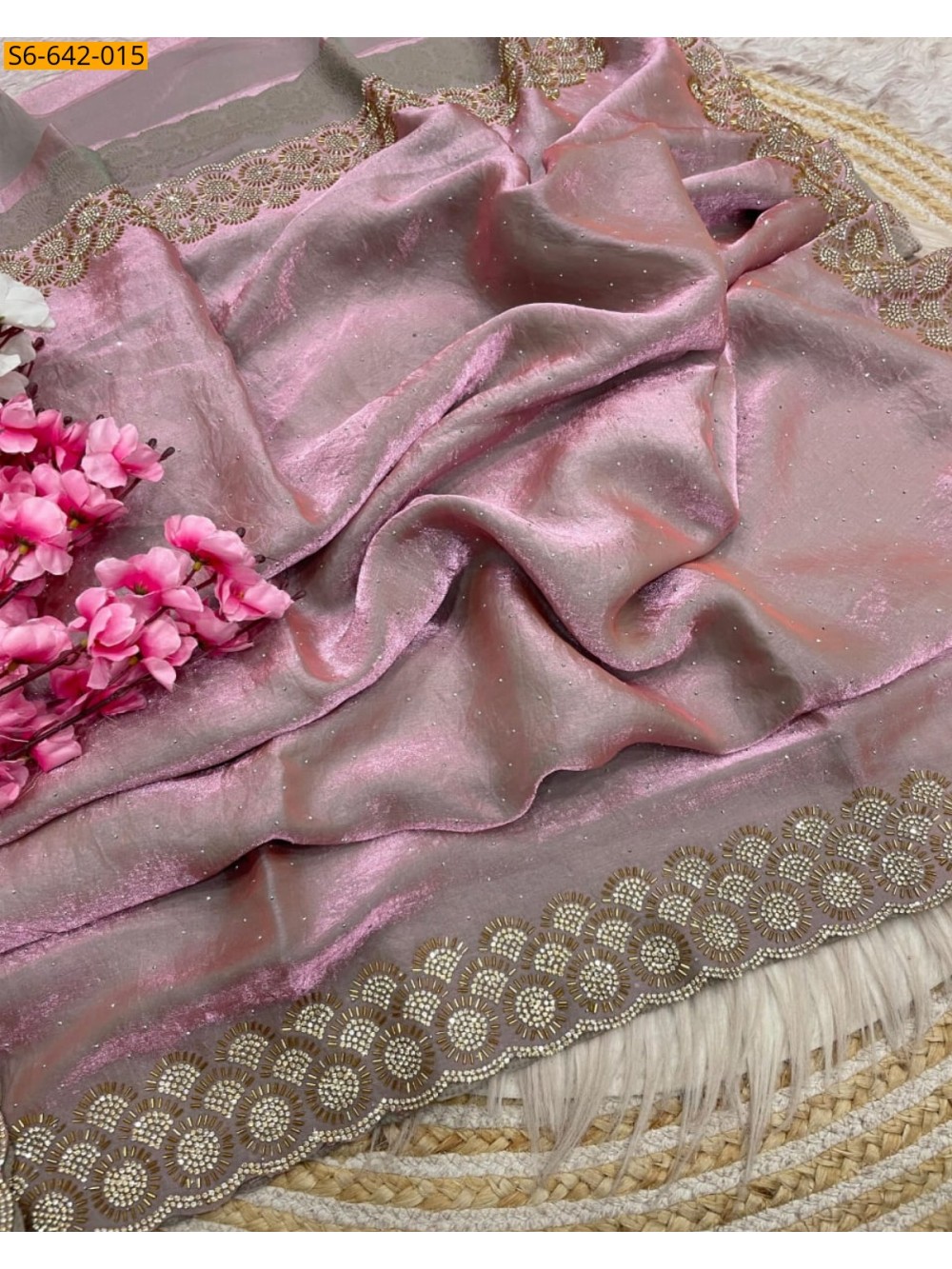 Fancy Space Soft Silk Saree