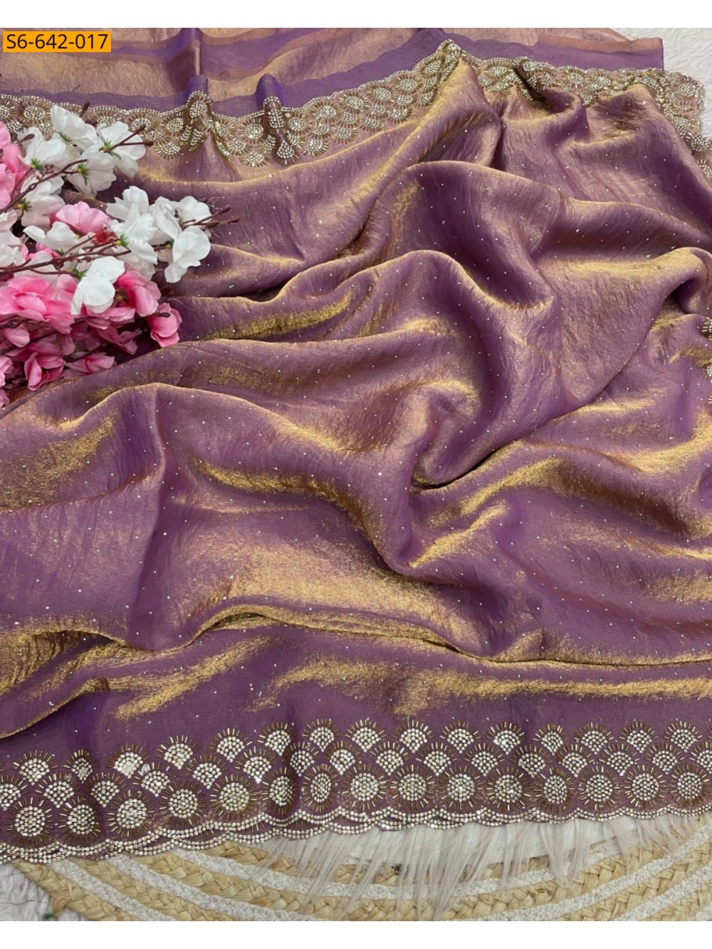 Fancy Space Soft Silk Saree