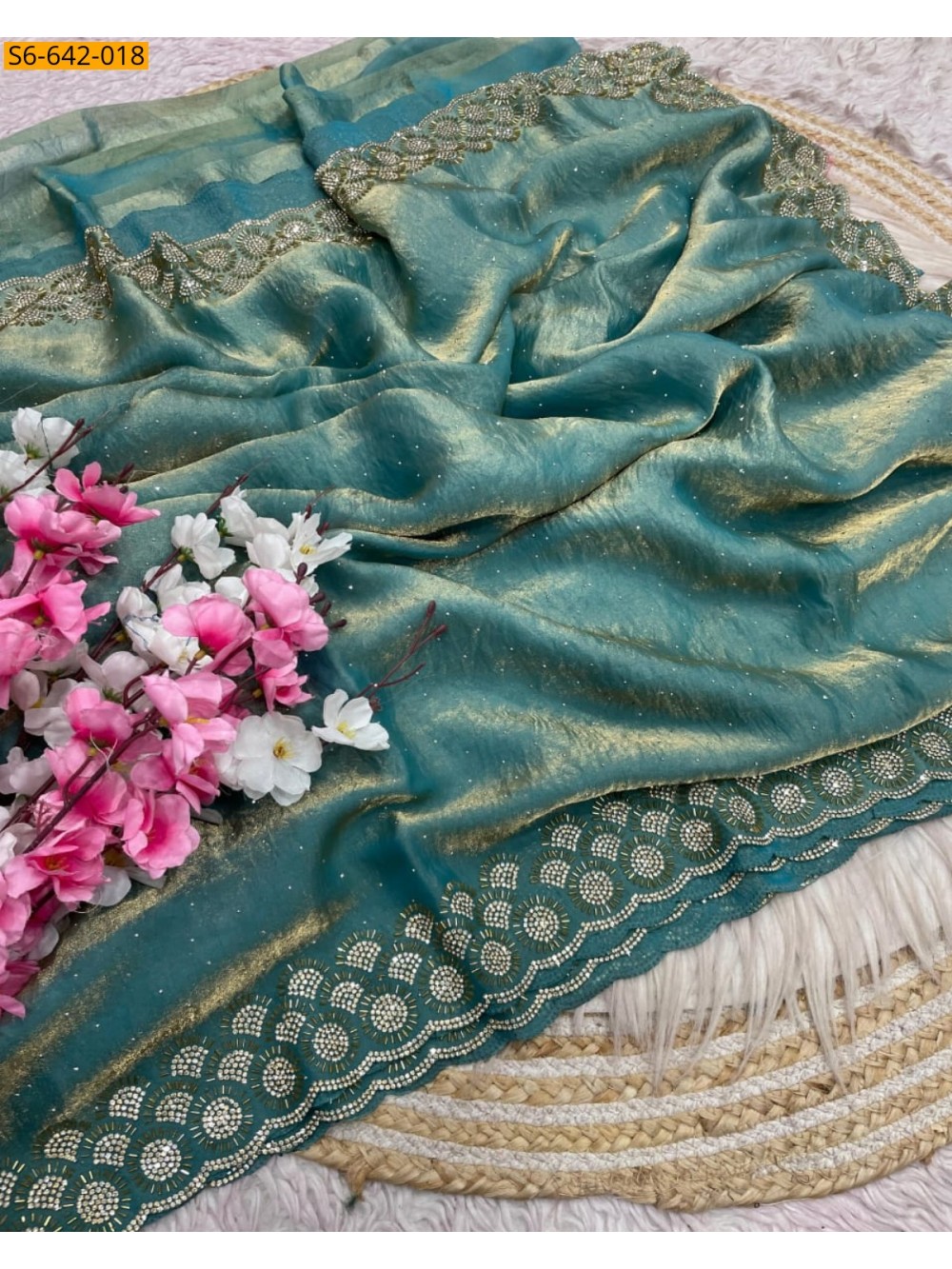 Fancy Space Soft Silk Saree