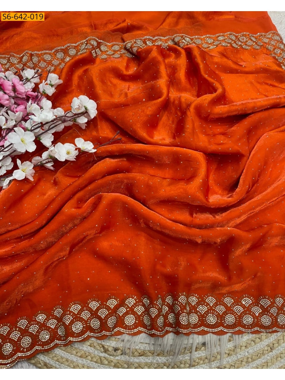 Fancy Space Soft Silk Saree