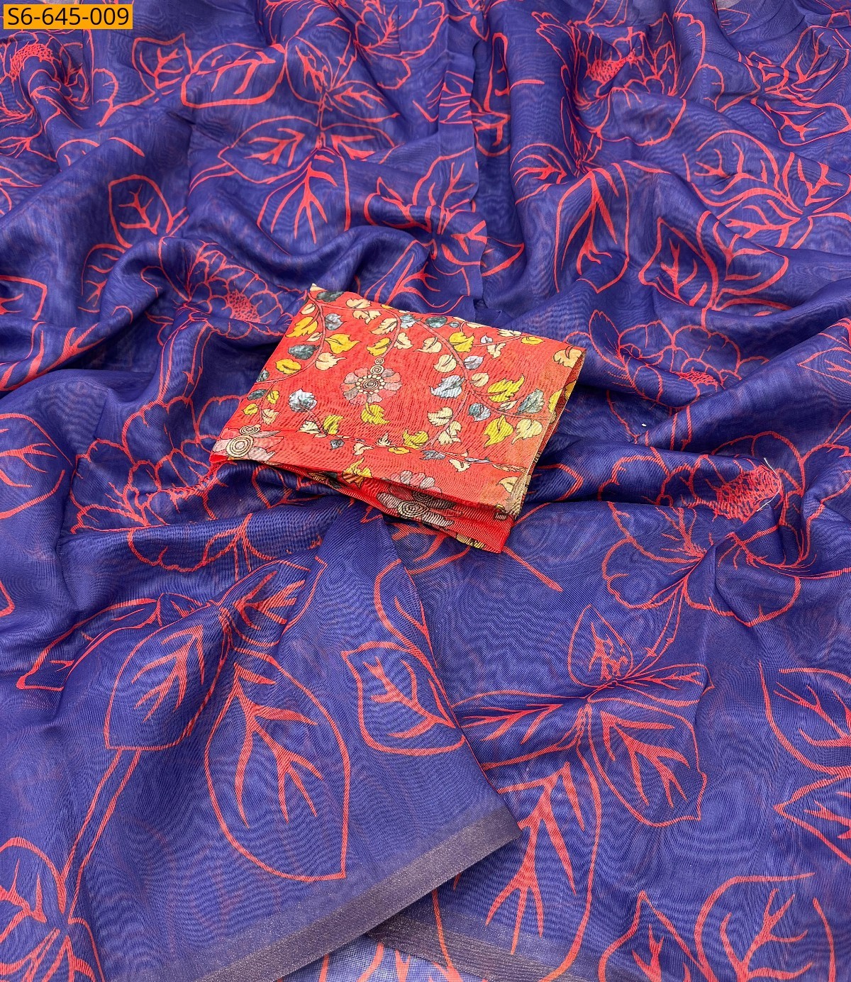 Purple Soft chanderi Saree