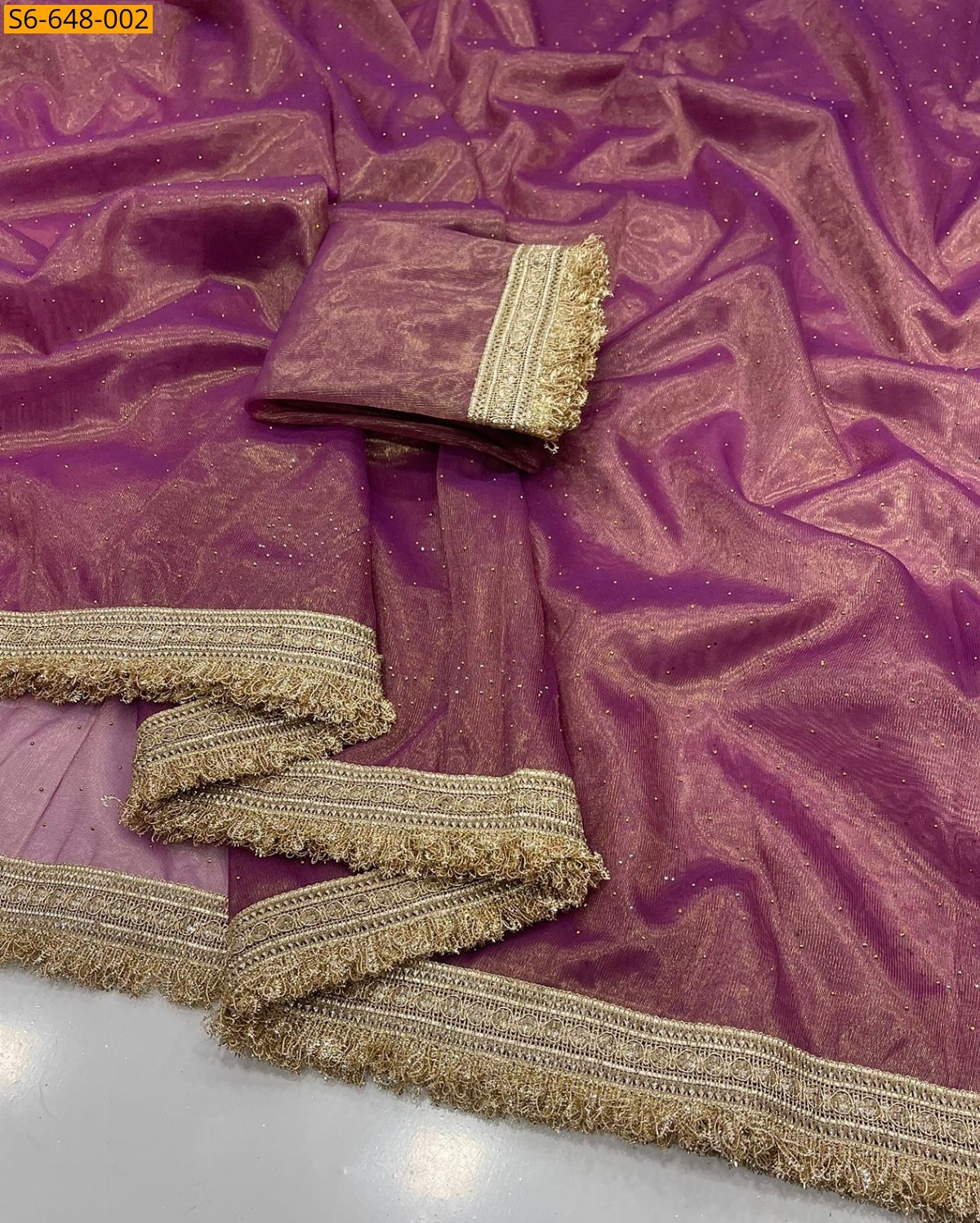 Pink Soft Organza Saree