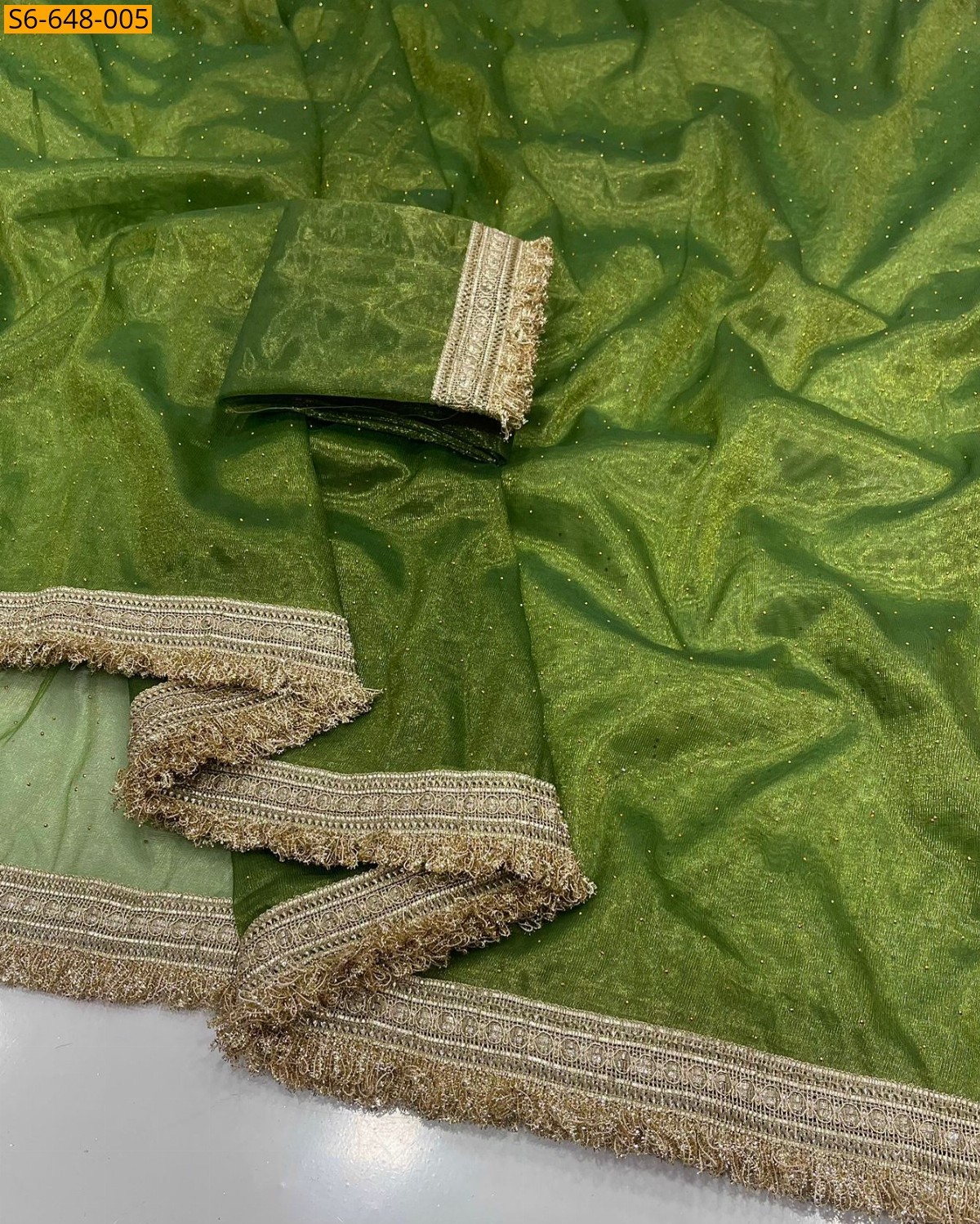 Green Soft Organza Saree