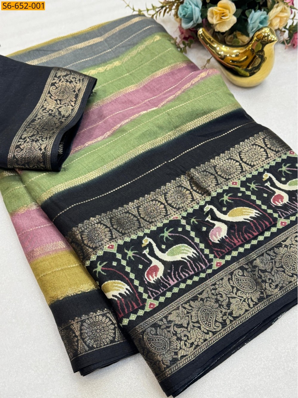 Soft Dola kalmkari print  Saree