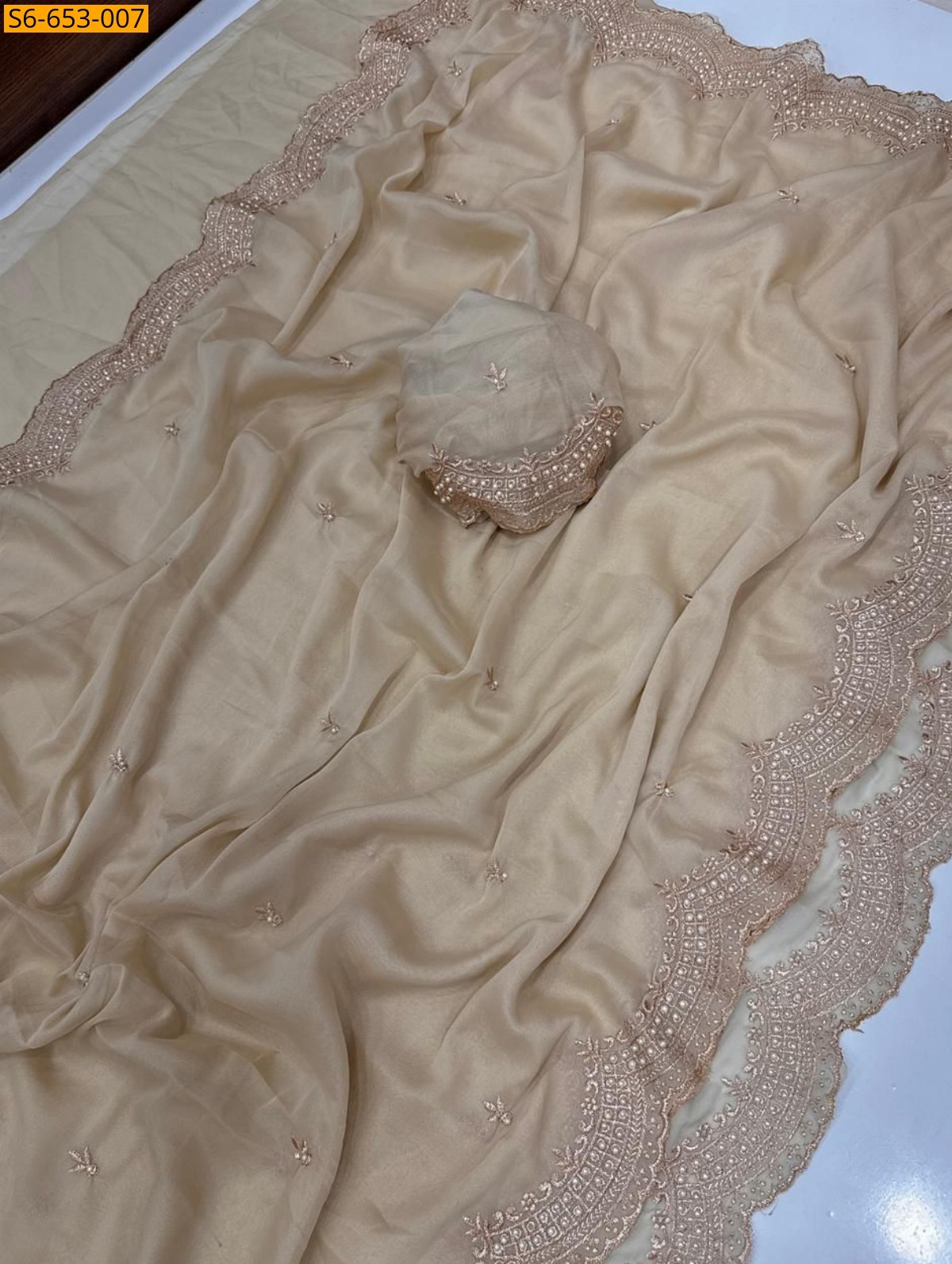 Sandal Star Georgette Saree