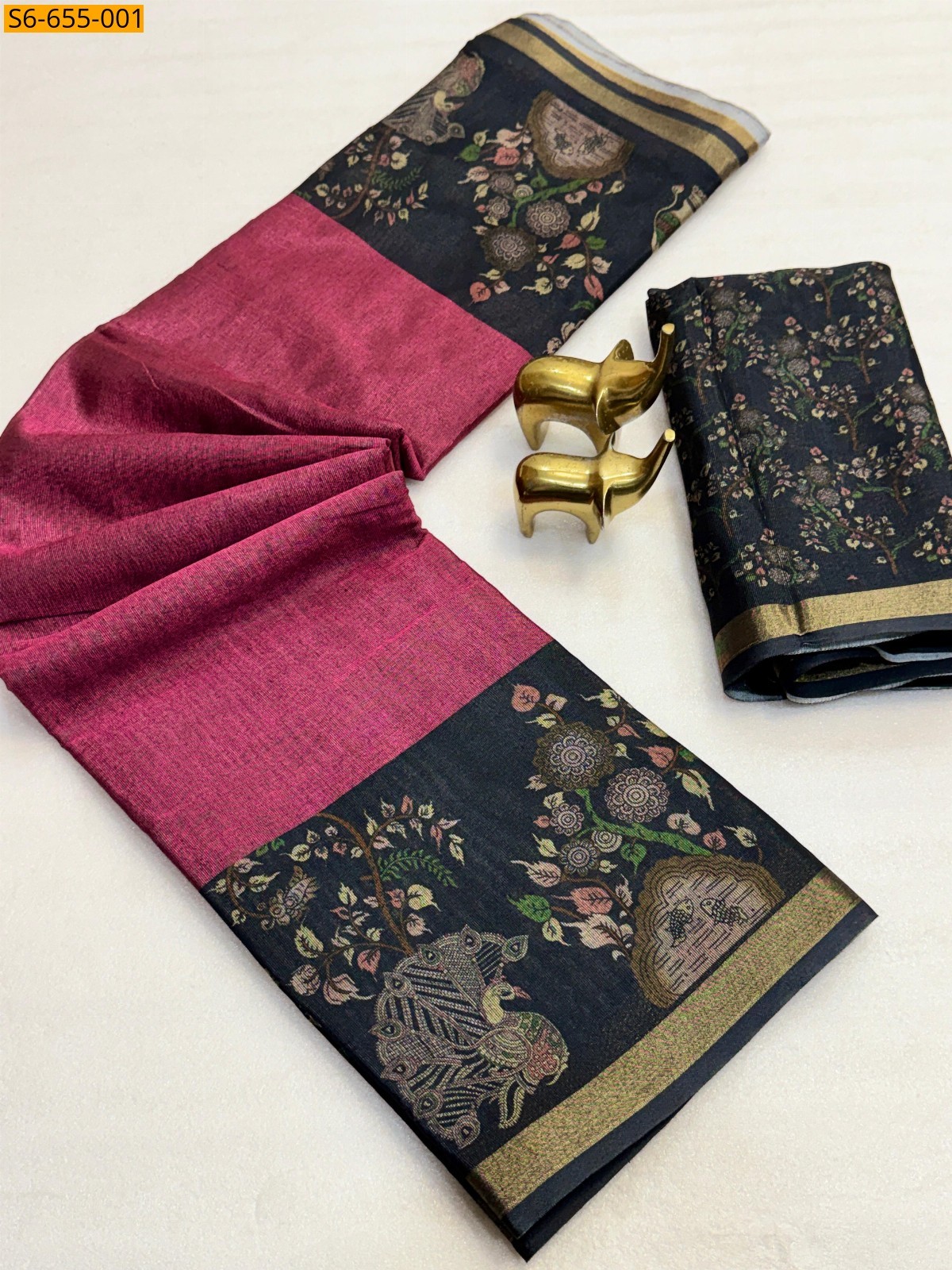 Fancy Gathan silk Saree