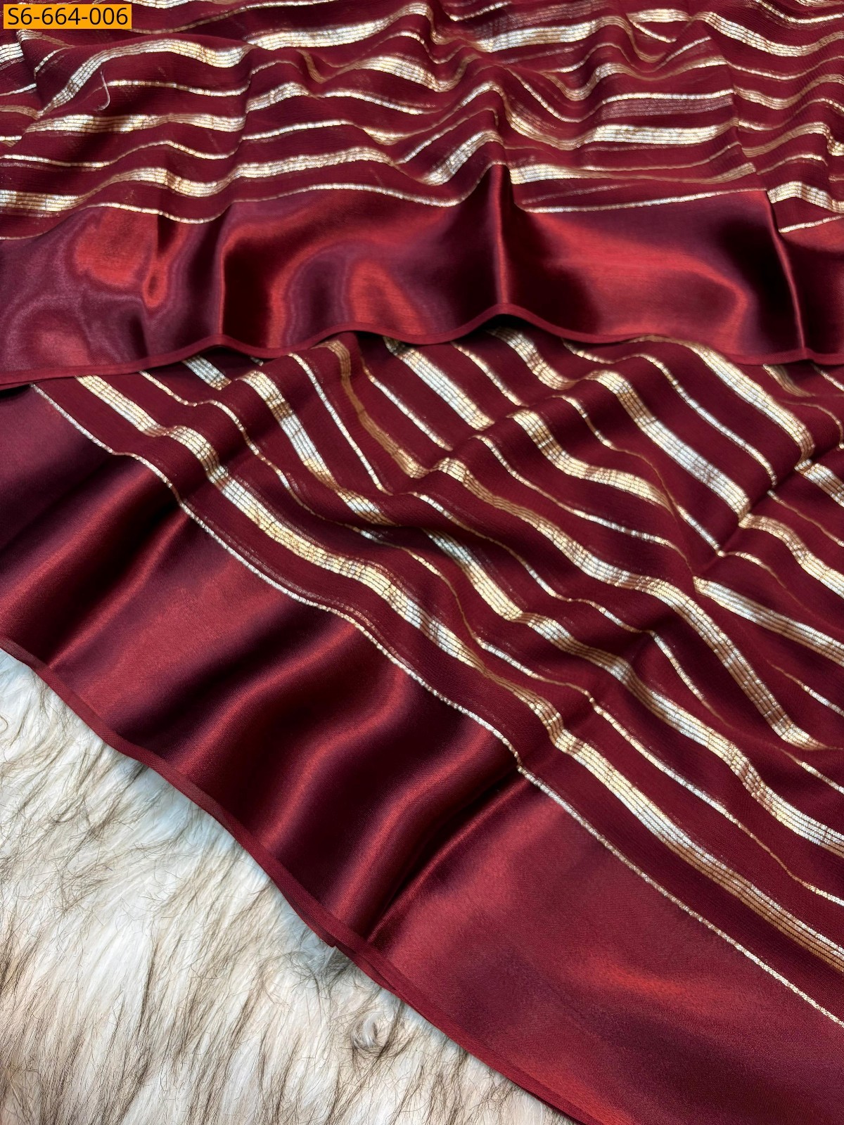 Maroon Ancy Viscose saree