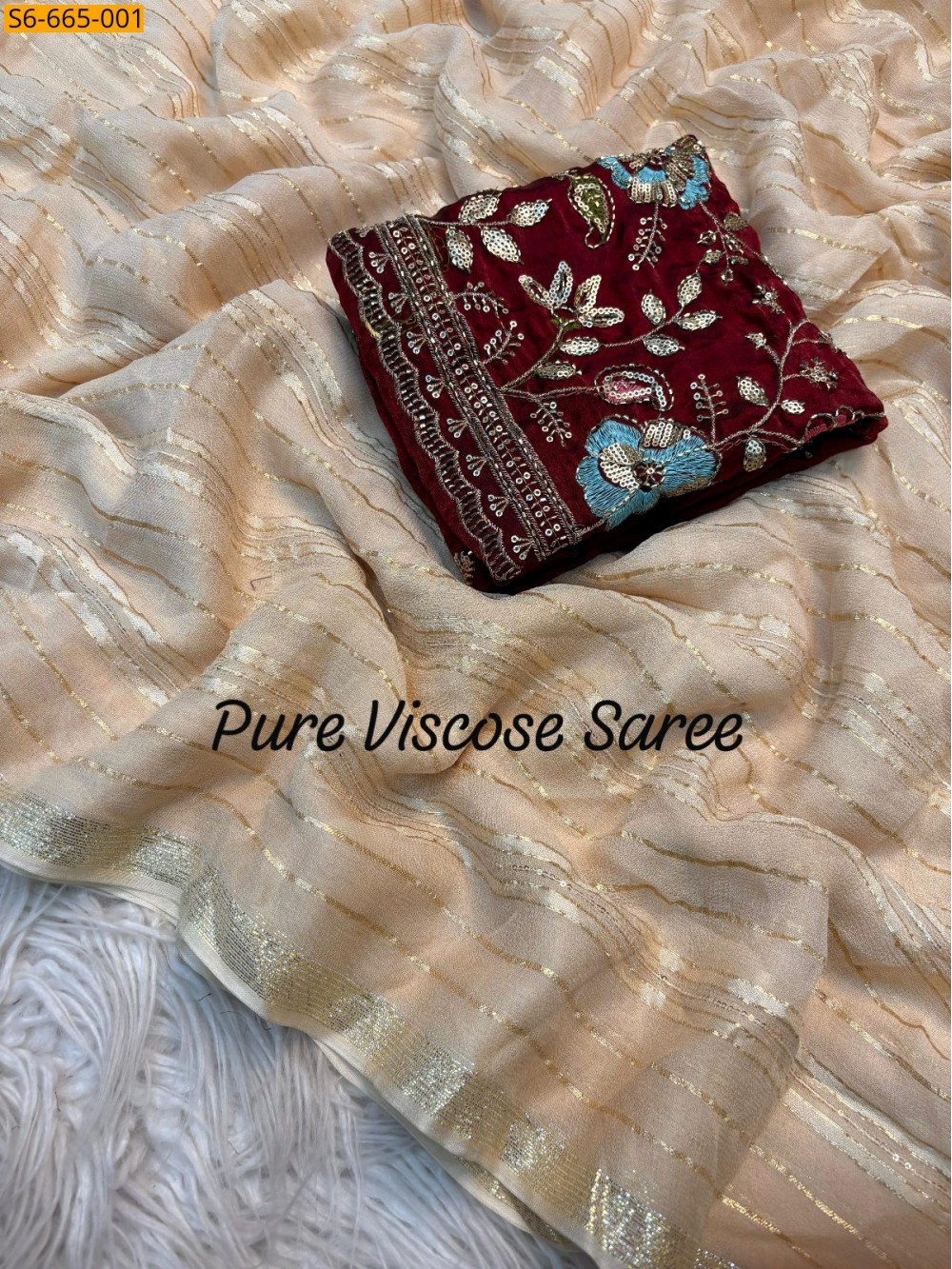 Fancy Viscose georgette saree