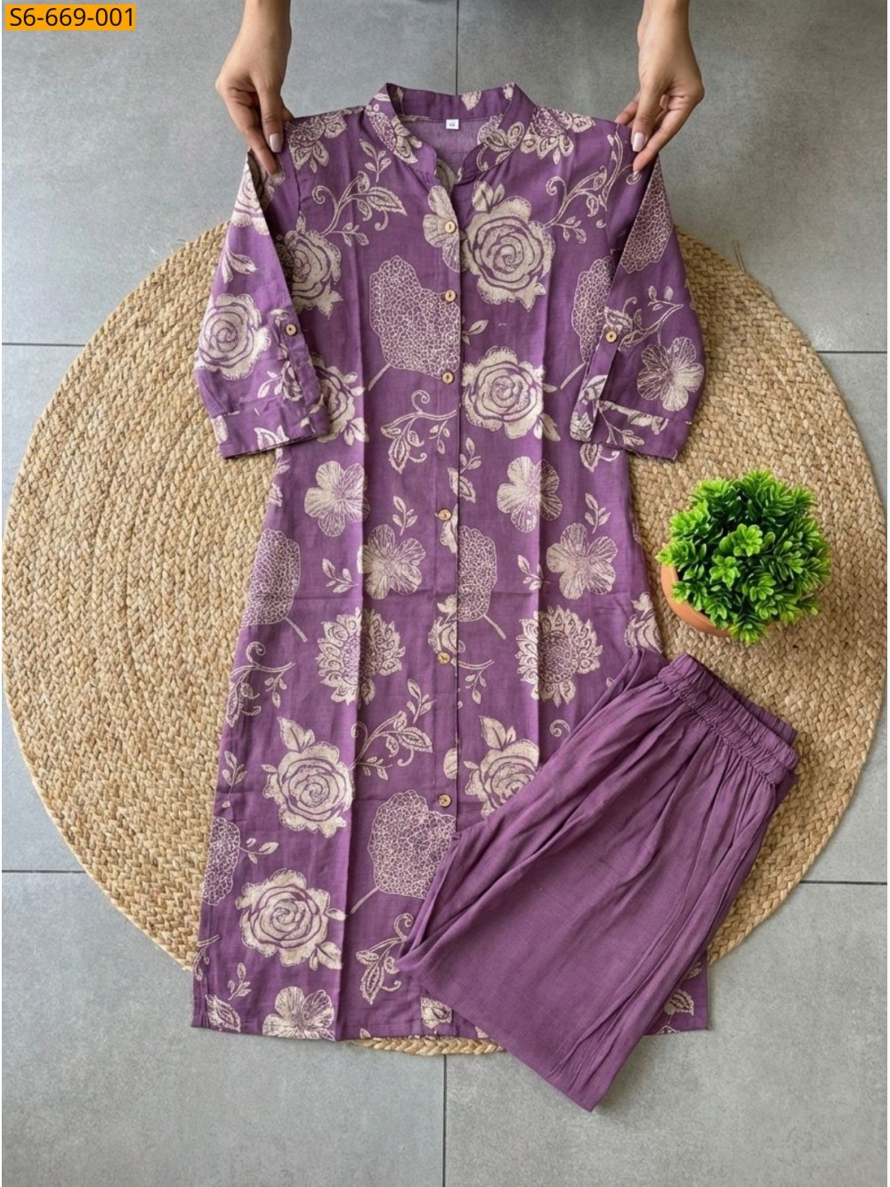 Fancy Bamboo Cotton Co Ord Set