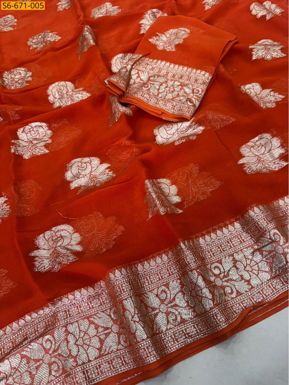 Viscose Georgette Saree