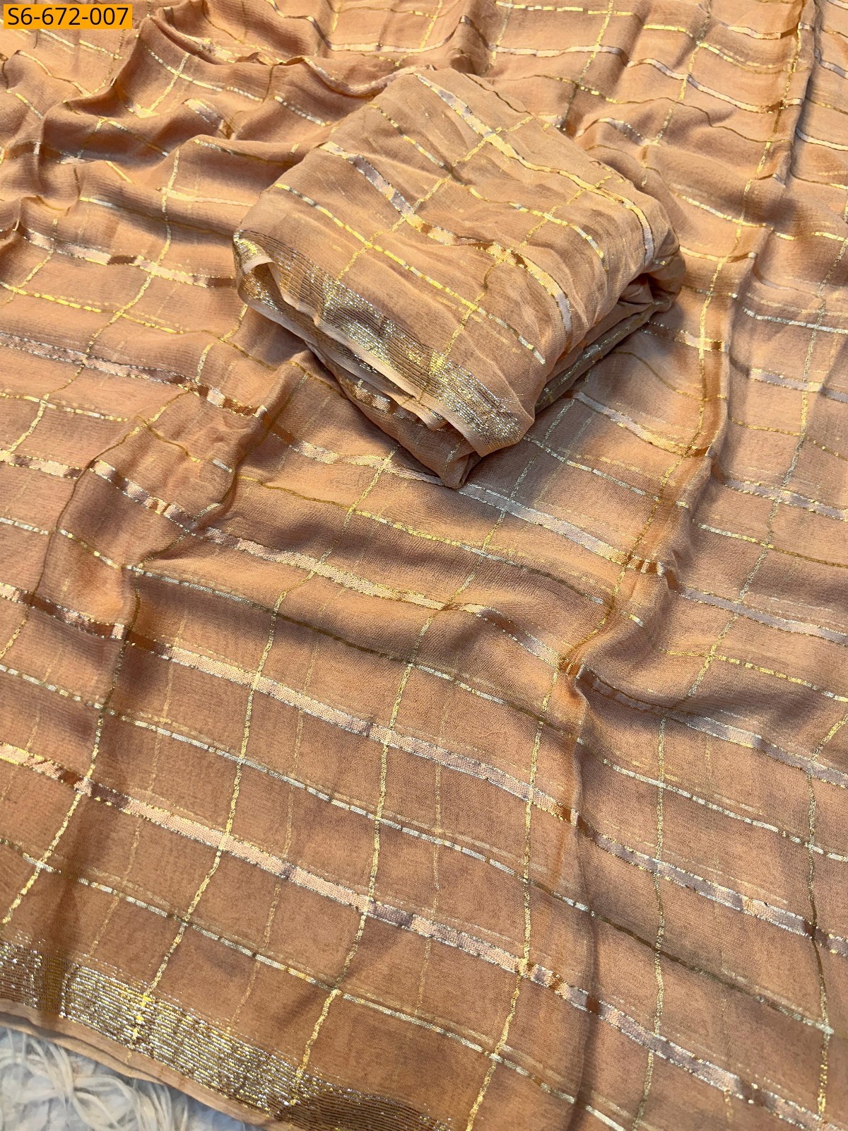 Sandal Fancy Viscose Saree