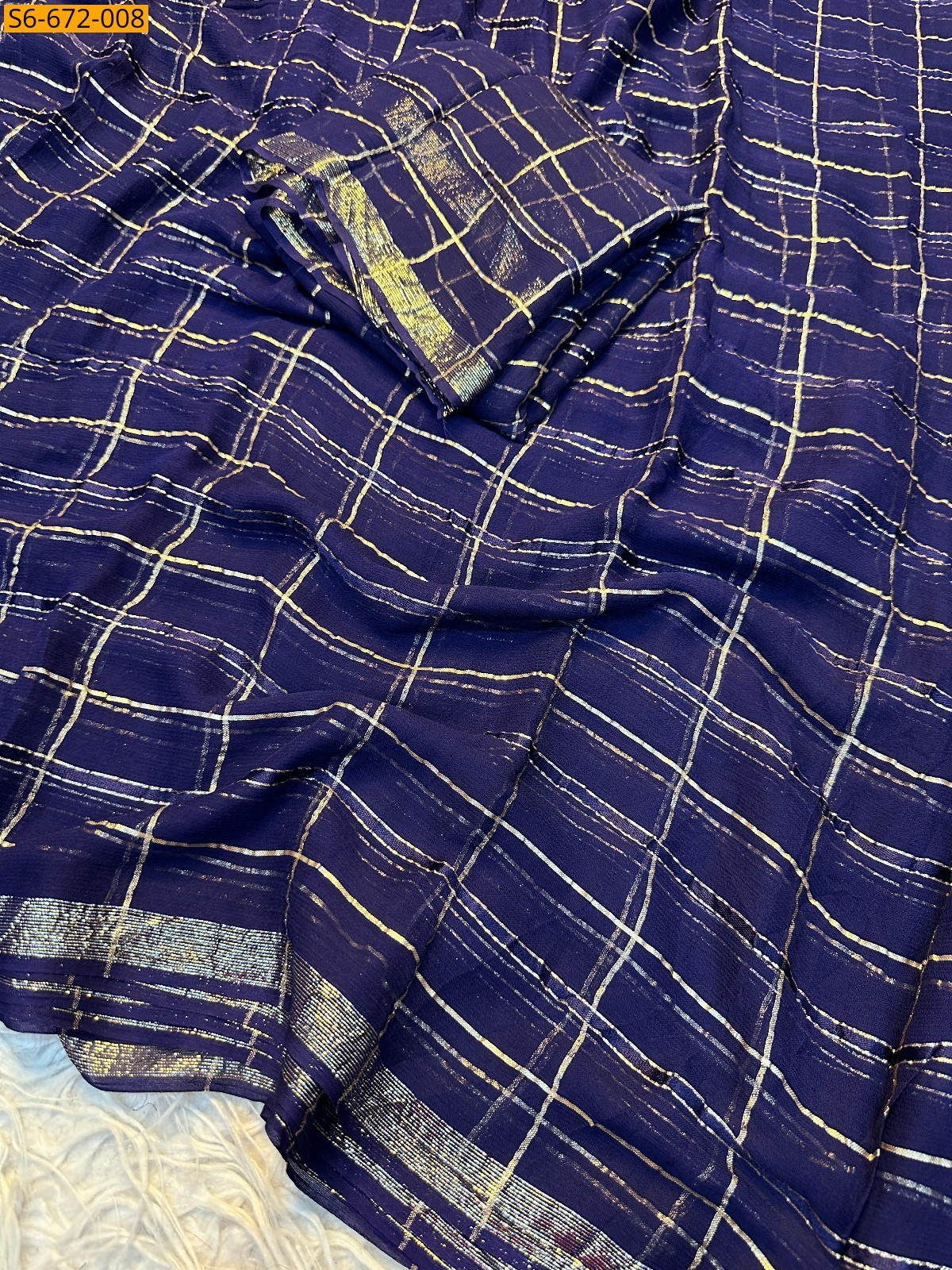 Blue Fancy Viscose Saree