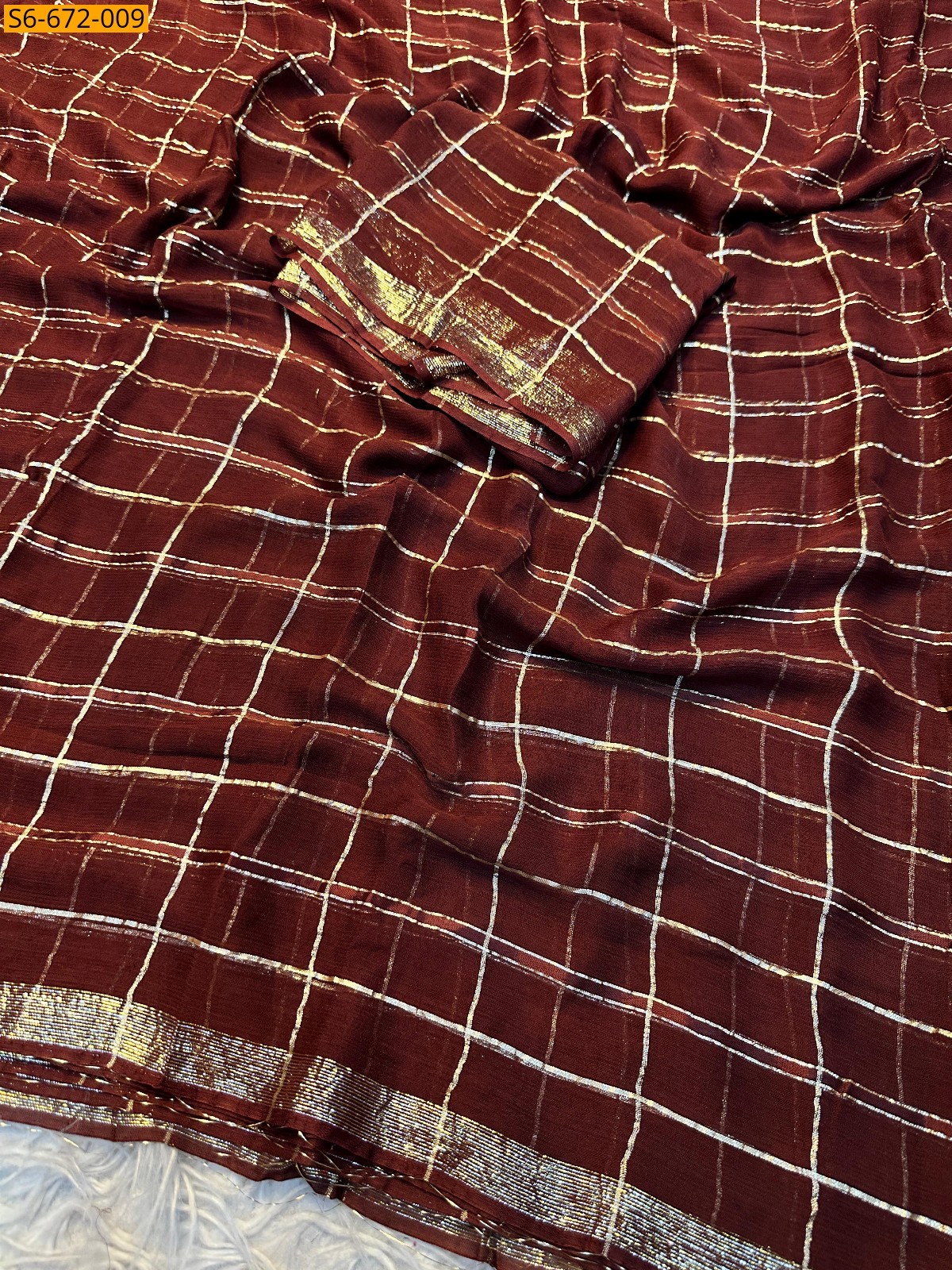 Maroon Fancy Viscose Saree