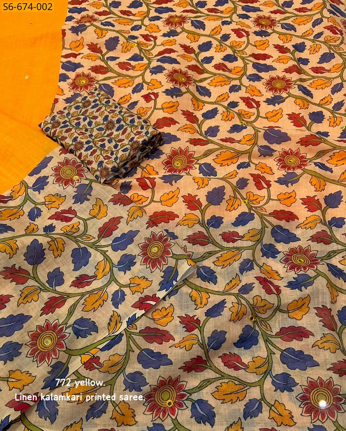 Fancy Linen Printed sarees