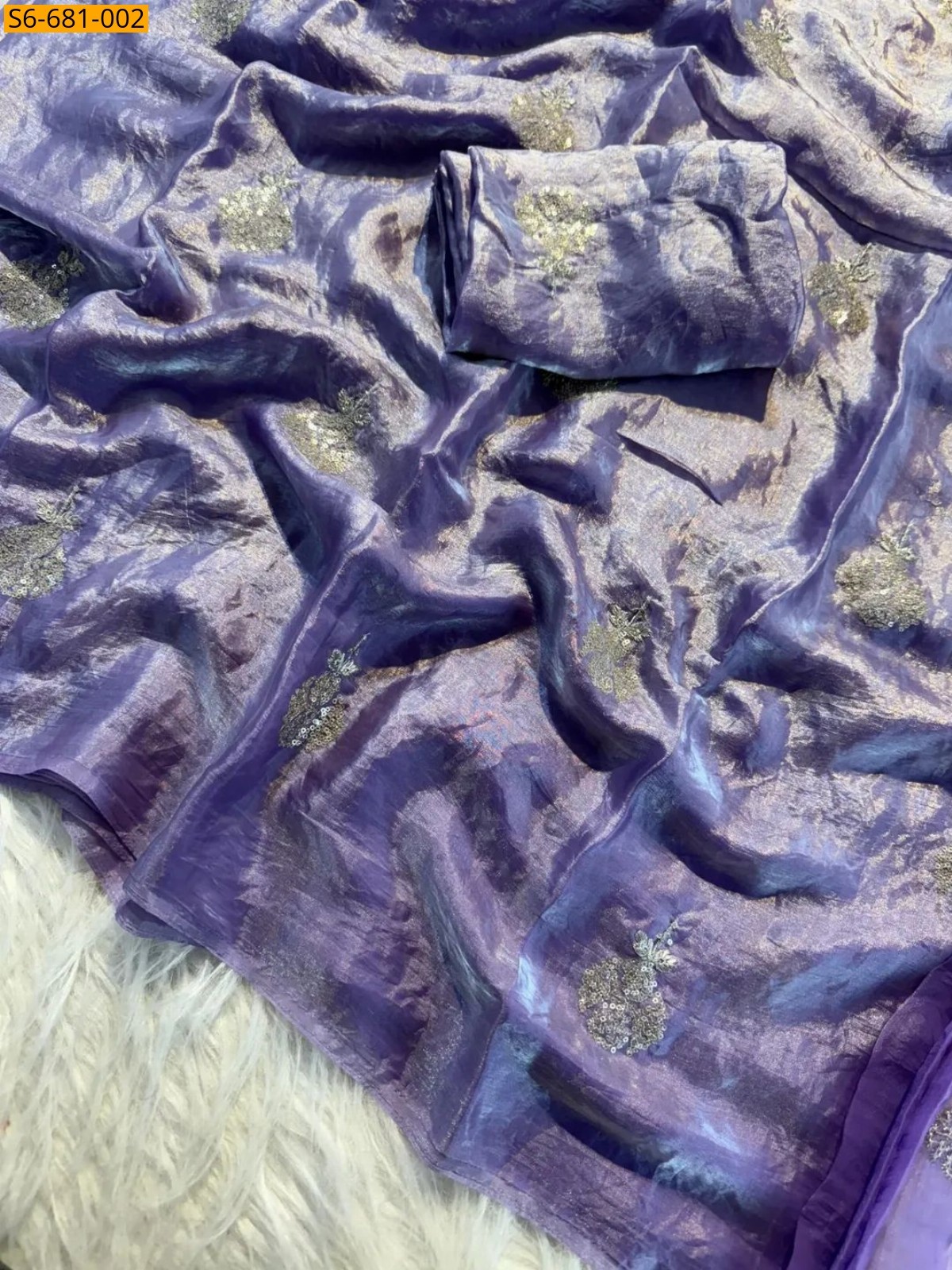 Soft Space Silk Sarees - Purple