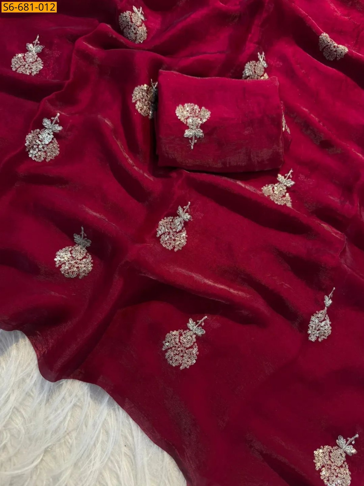 Maroon Soft Space Silk Sarees
