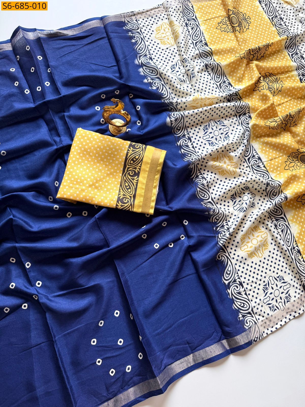 Blue Fancy mulmul cotton sarees