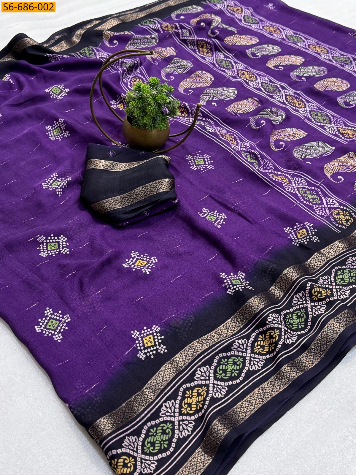 Violet Fancy Marshmellow Sarees