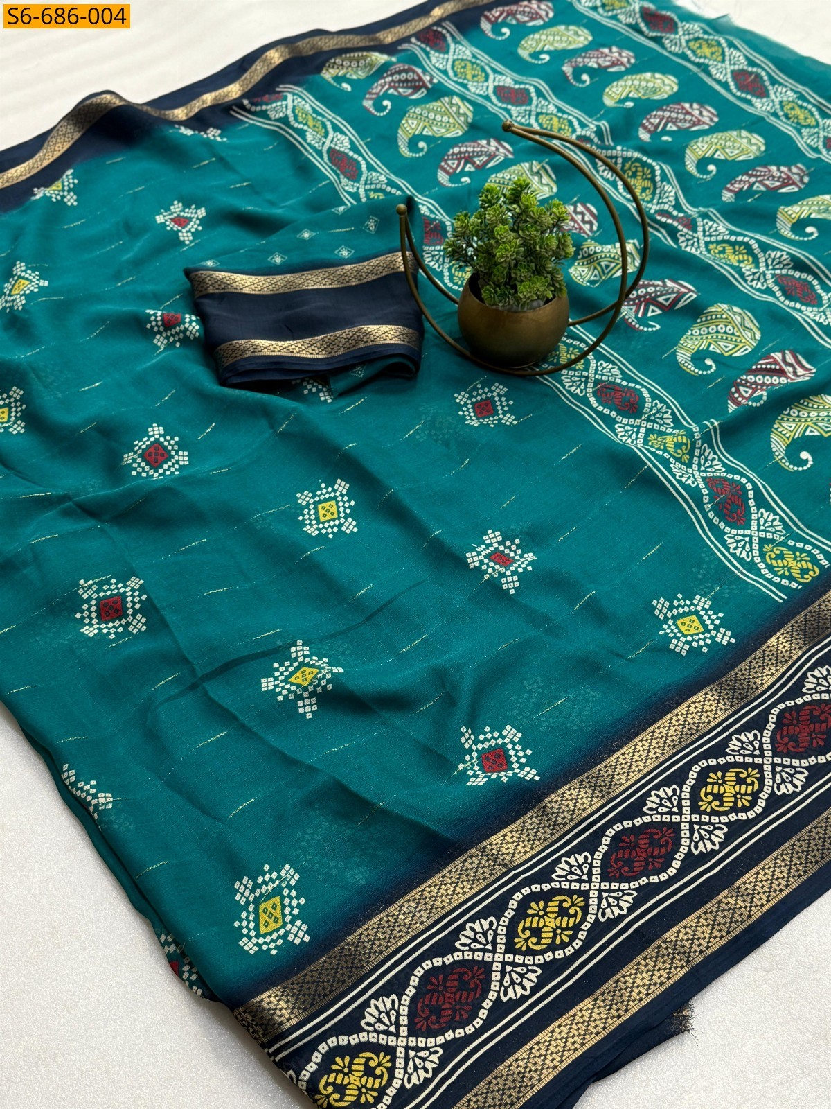Rama Blue Fancy Marshmellow Sarees