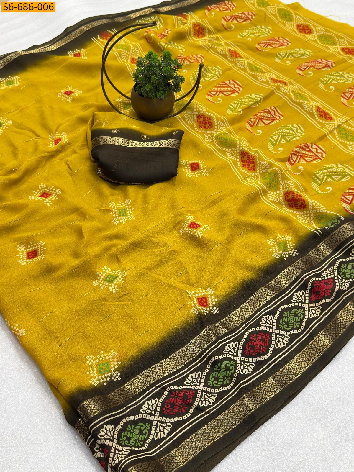 Yellow Fancy Marshmellow Sarees