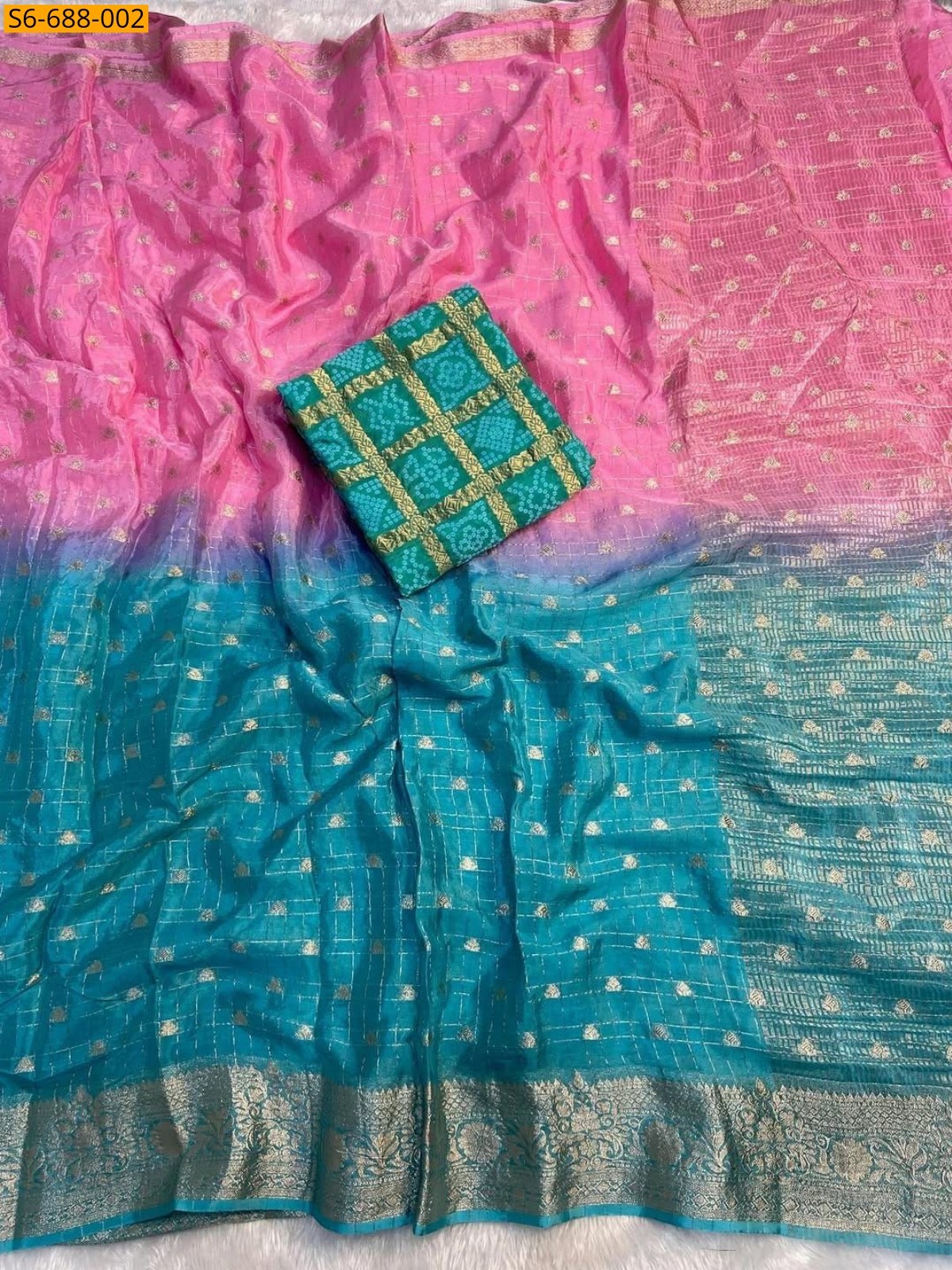 Multi Color Viscose Crape Silk Saree