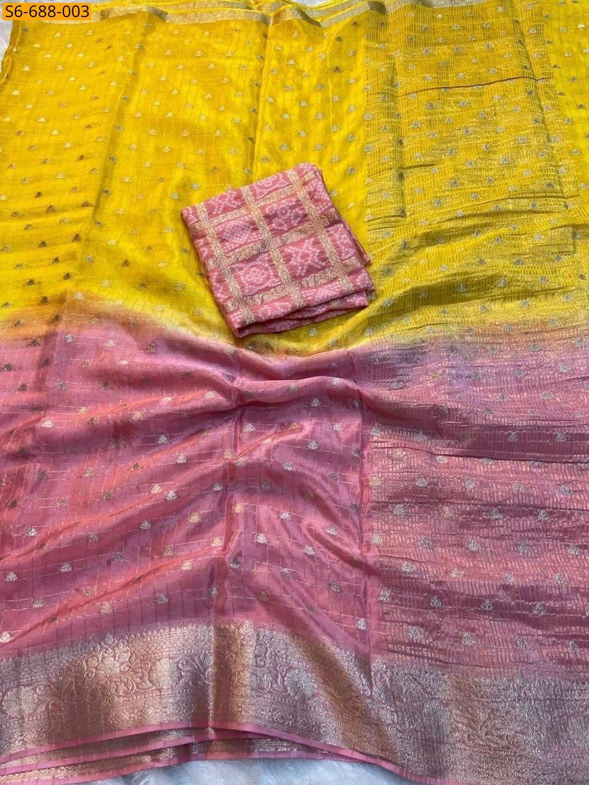 Multi Color Viscose Crape Silk Saree
