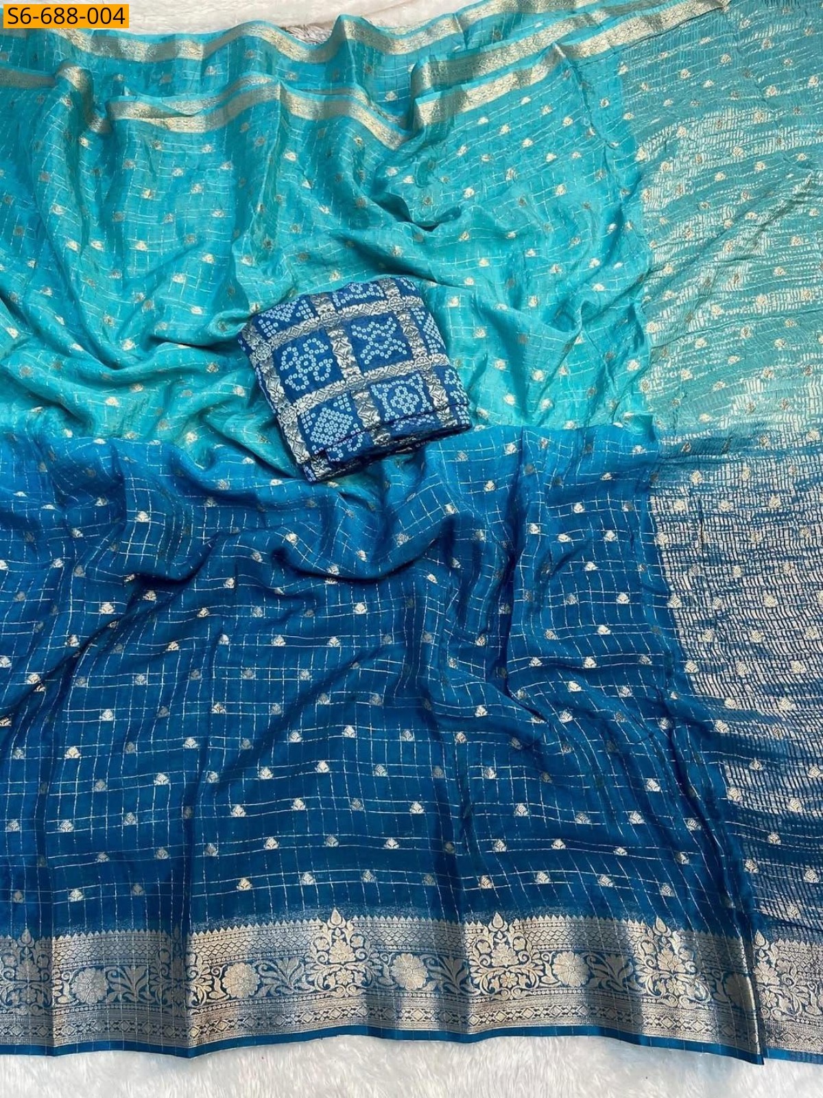 Multi Color Viscose Crape Silk Saree