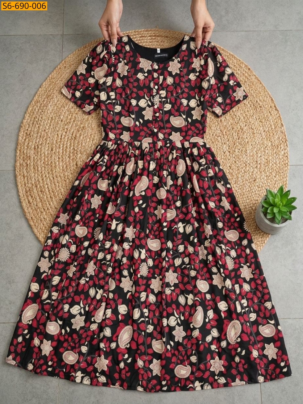 Red Soft Cotton Maxi